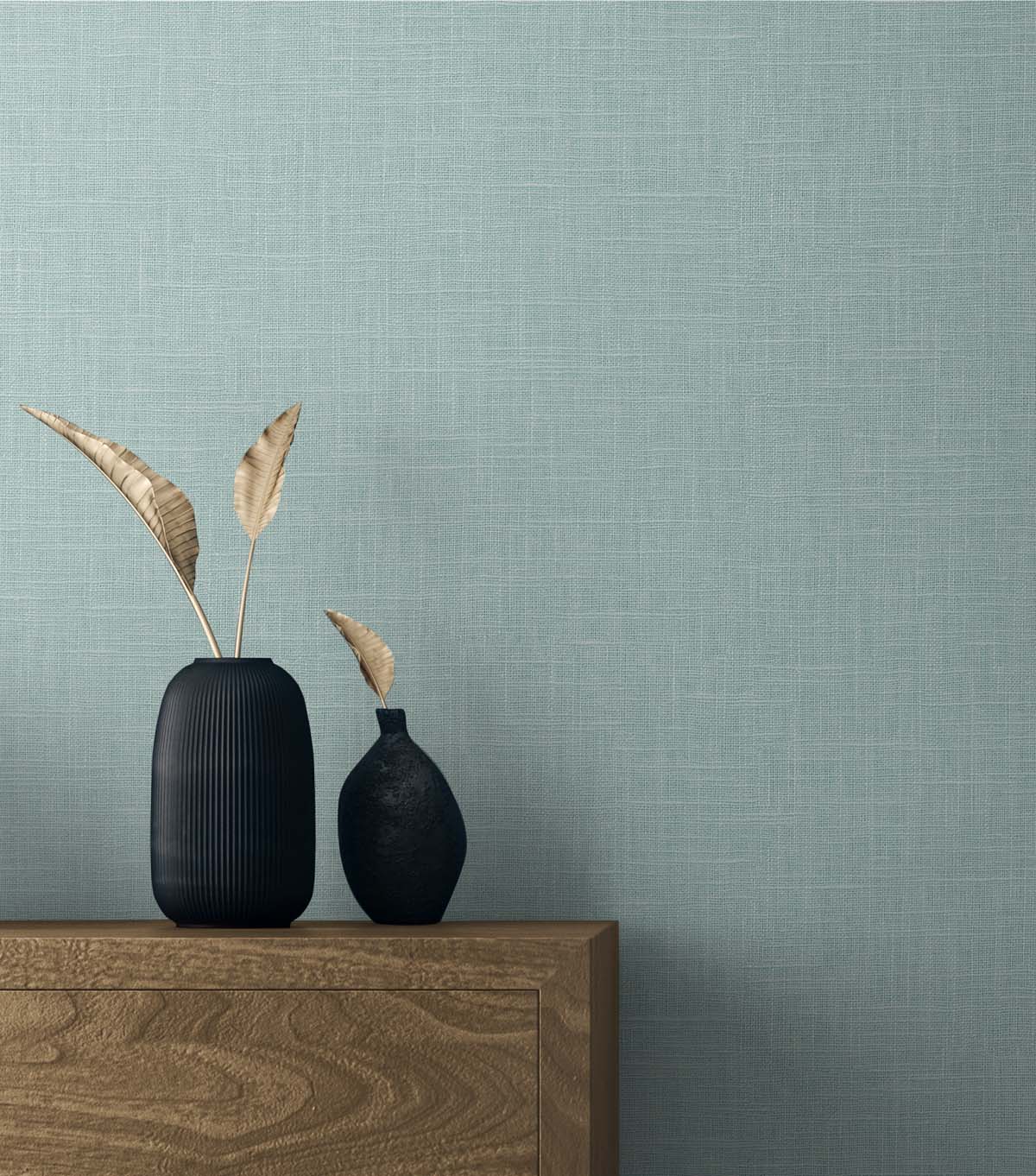 Seabrook Even More Textures Myrna Linen Wallpaper - Victorian Teal