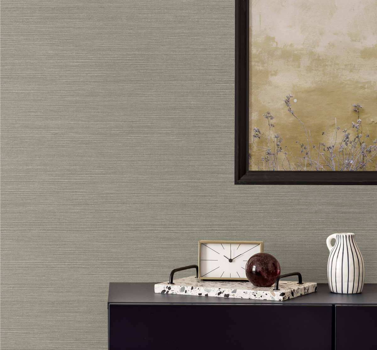 Seabrook Even More Textures Seawave Sisal Wallpaper Sample - Rooibos