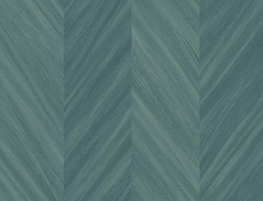 Seabrook Even More Textures Chevron Wood Wallpaper - Wintergreen