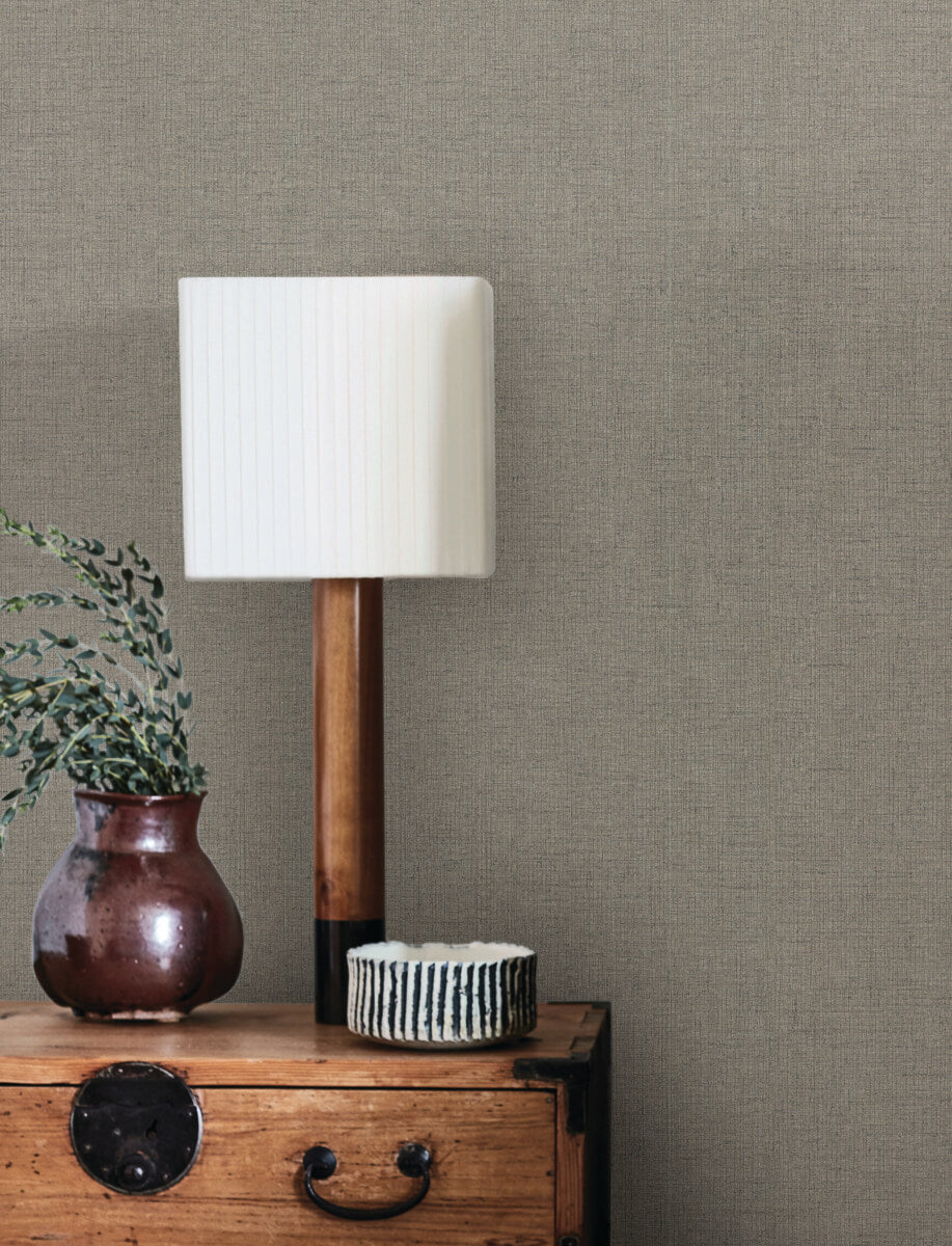 York Urban Digest Hardy Linen Wallpaper - Cinder