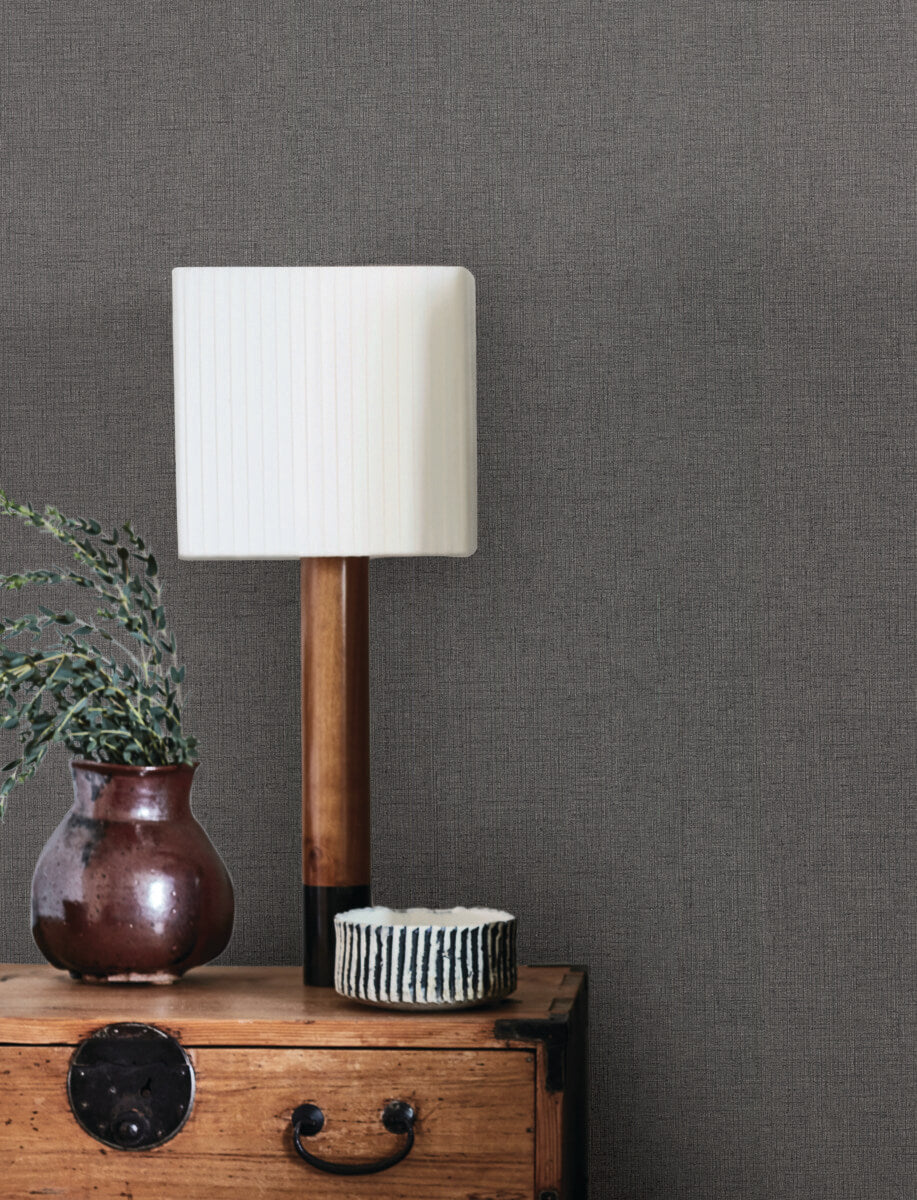 York Urban Digest Hardy Linen Wallpaper - Onyx