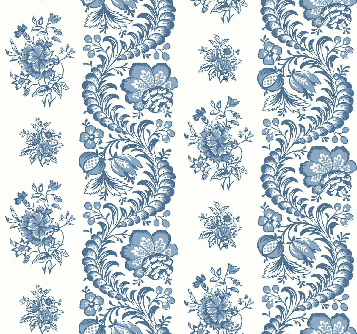 Antonina Vella Jardin Beaumont Wallpaper Sample - Blue