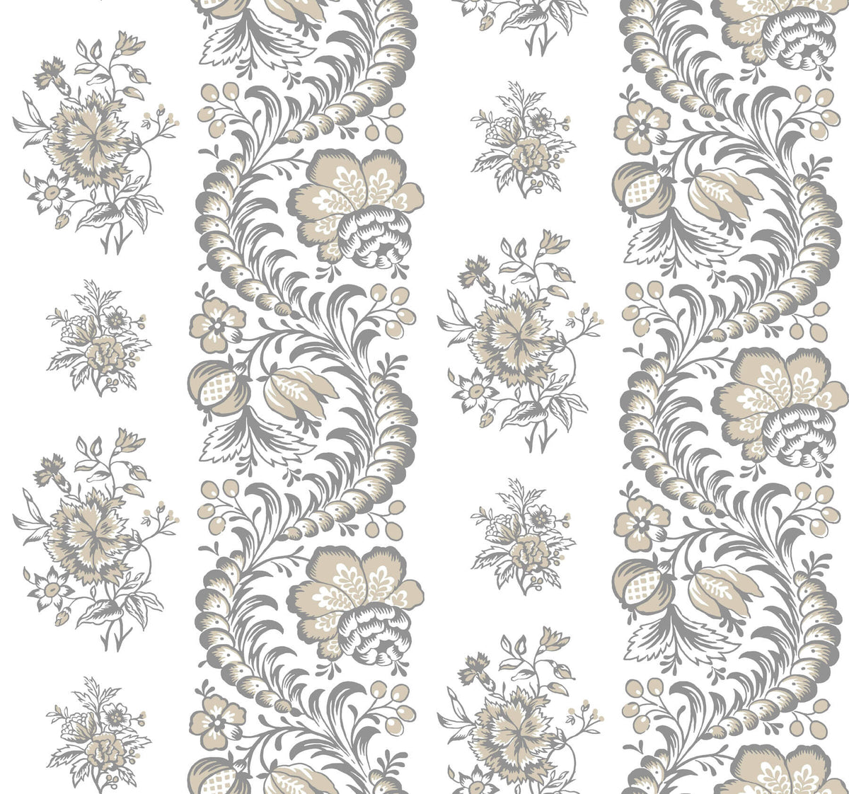 Antonina Vella Jardin Beaumont Wallpaper Sample - Charcoal