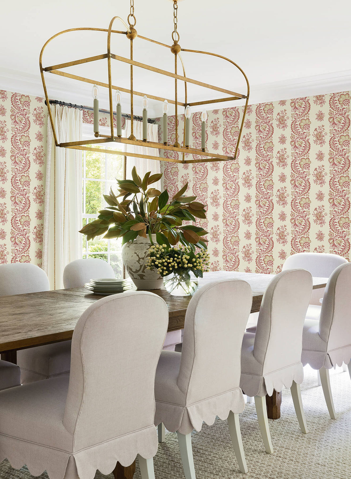 Antonina Vella Jardin Beaumont Wallpaper Sample - Ginger