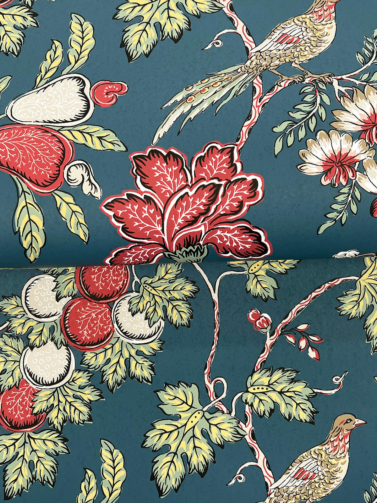 Antonina Vella Jardin Parterre Wallpaper Sample - Indigo