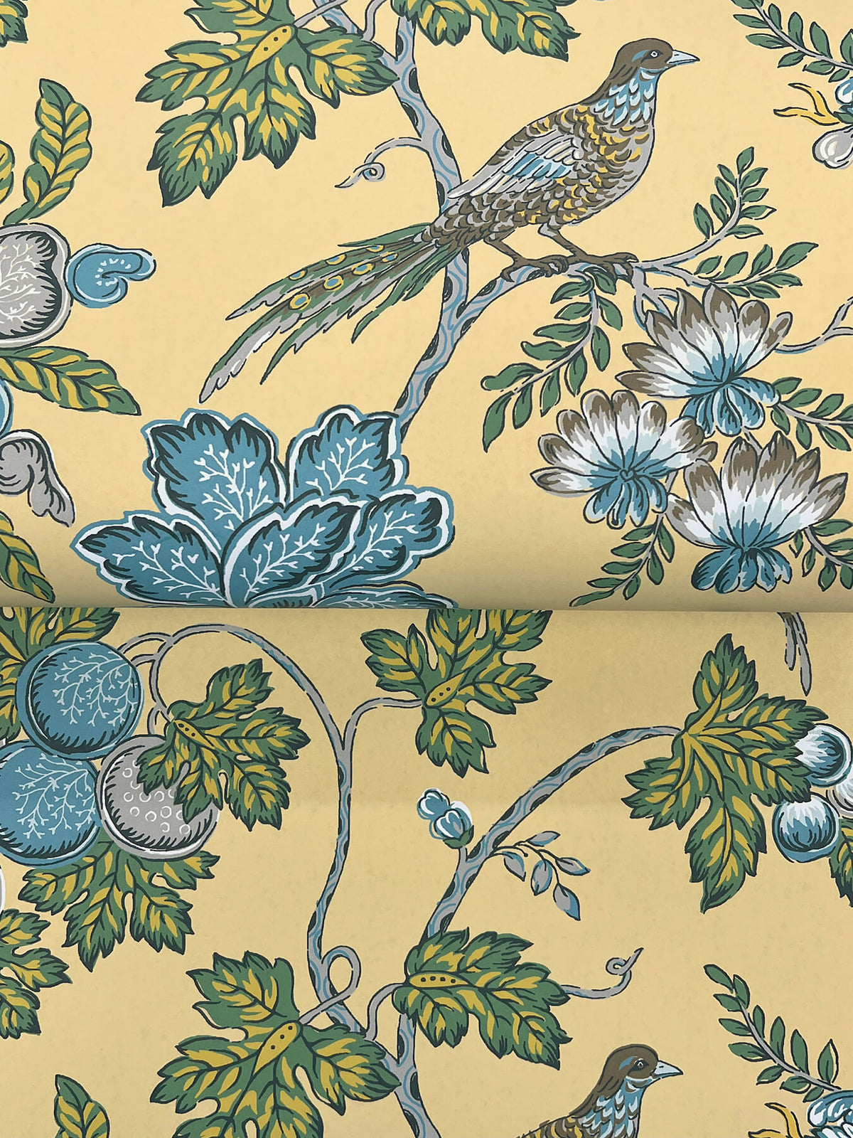 Antonina Vella Jardin Parterre Wallpaper Sample - Saffron
