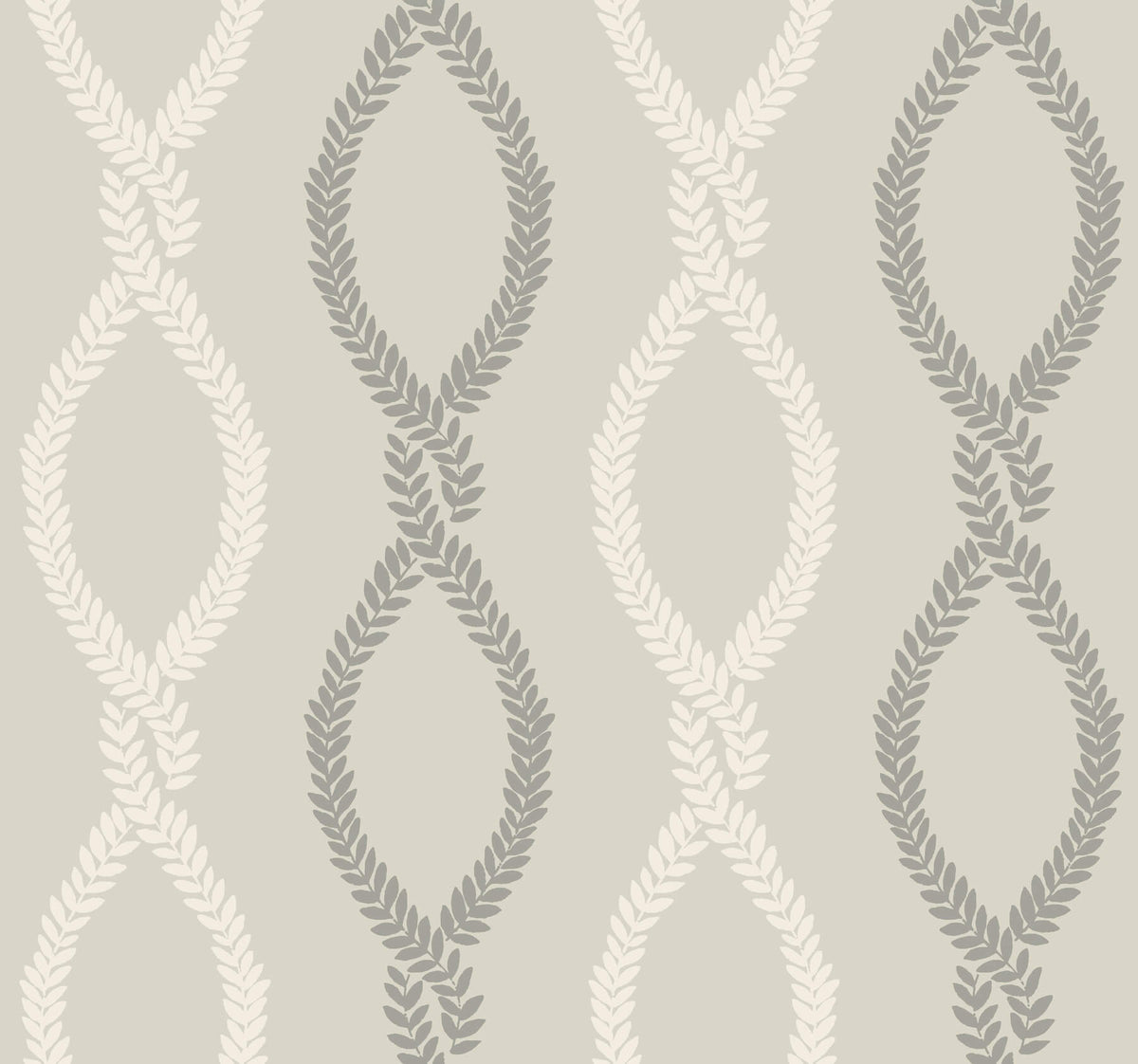 Antonina Vella Jardin Laureate Wallpaper Sample - Grey