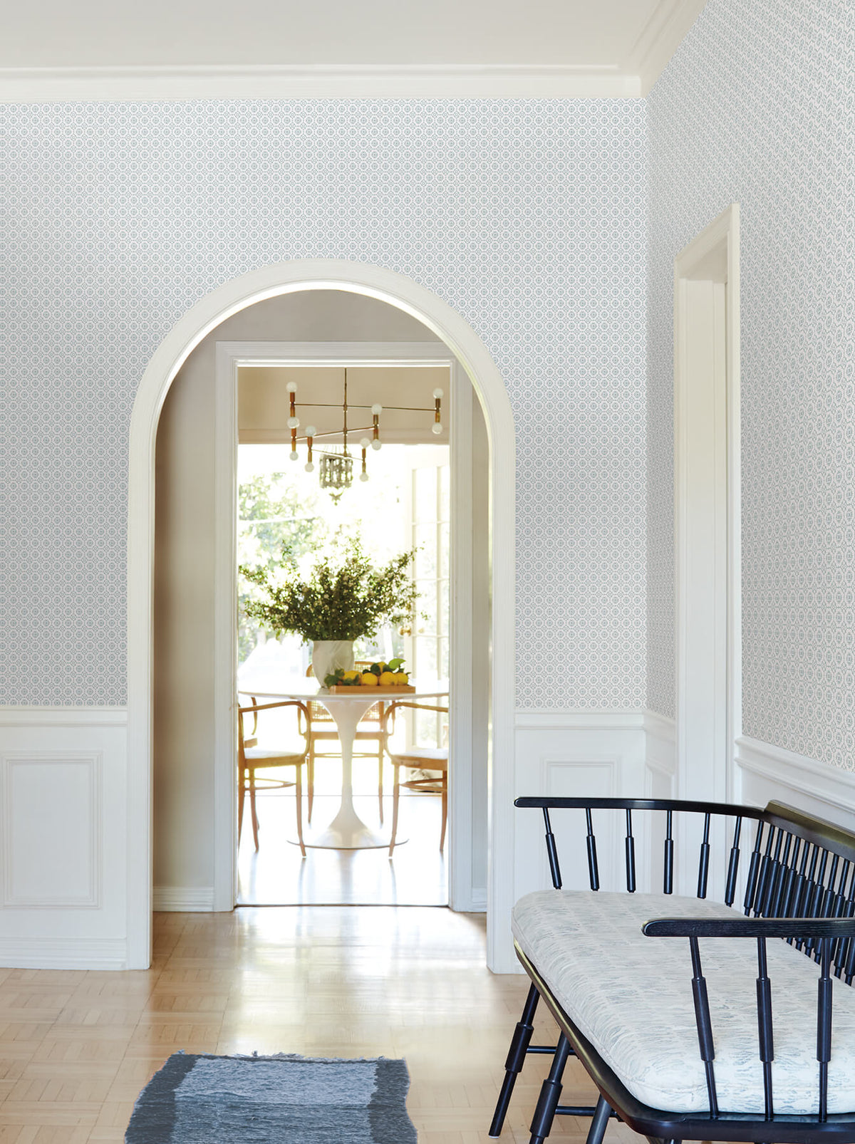 Antonina Vella Jardin Priti Wallpaper Sample - Blue