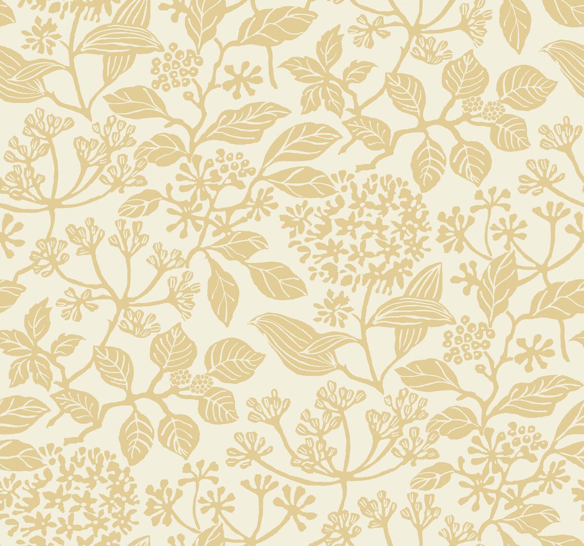 Antonina Vella Jardin Rowen Wallpaper Sample - Saffron