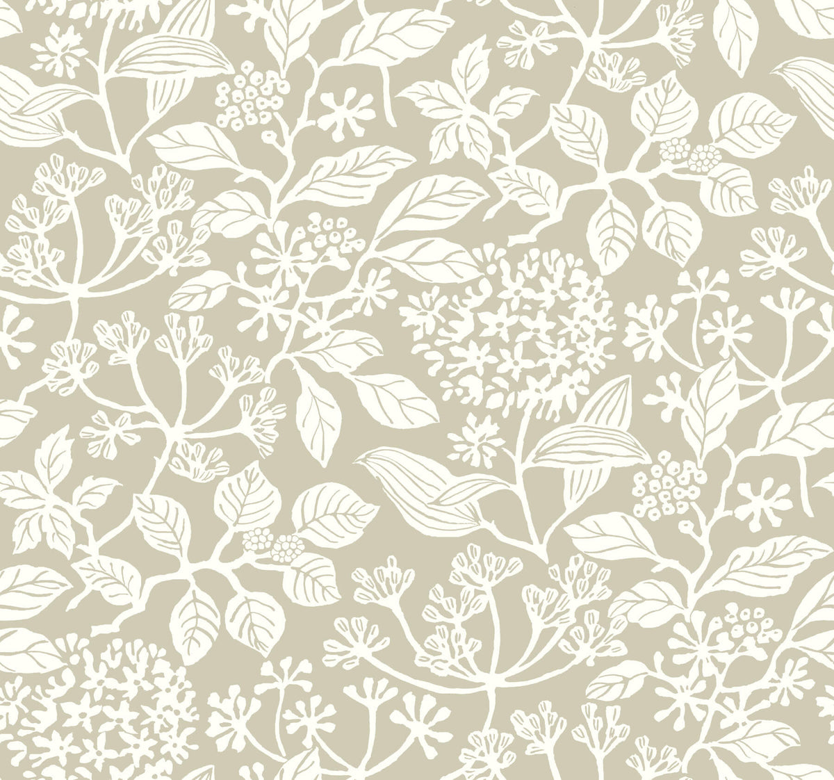 Antonina Vella Jardin Rowen Wallpaper - Taupe