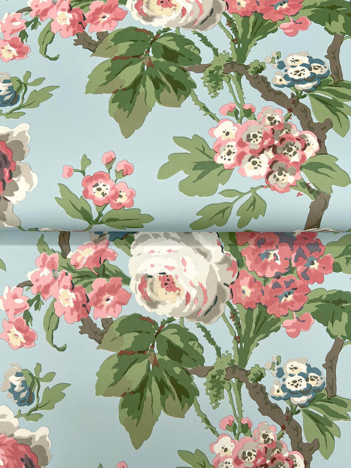 Antonina Vella Jardin Beatrix Wallpaper Sample - Sky Blue