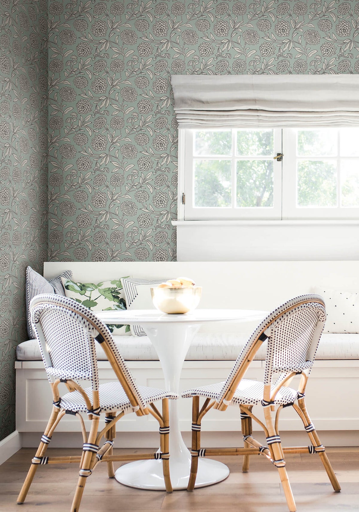 Antonina Vella Jardin Chatsworth Garden Wallpaper Sample - Sky Blue
