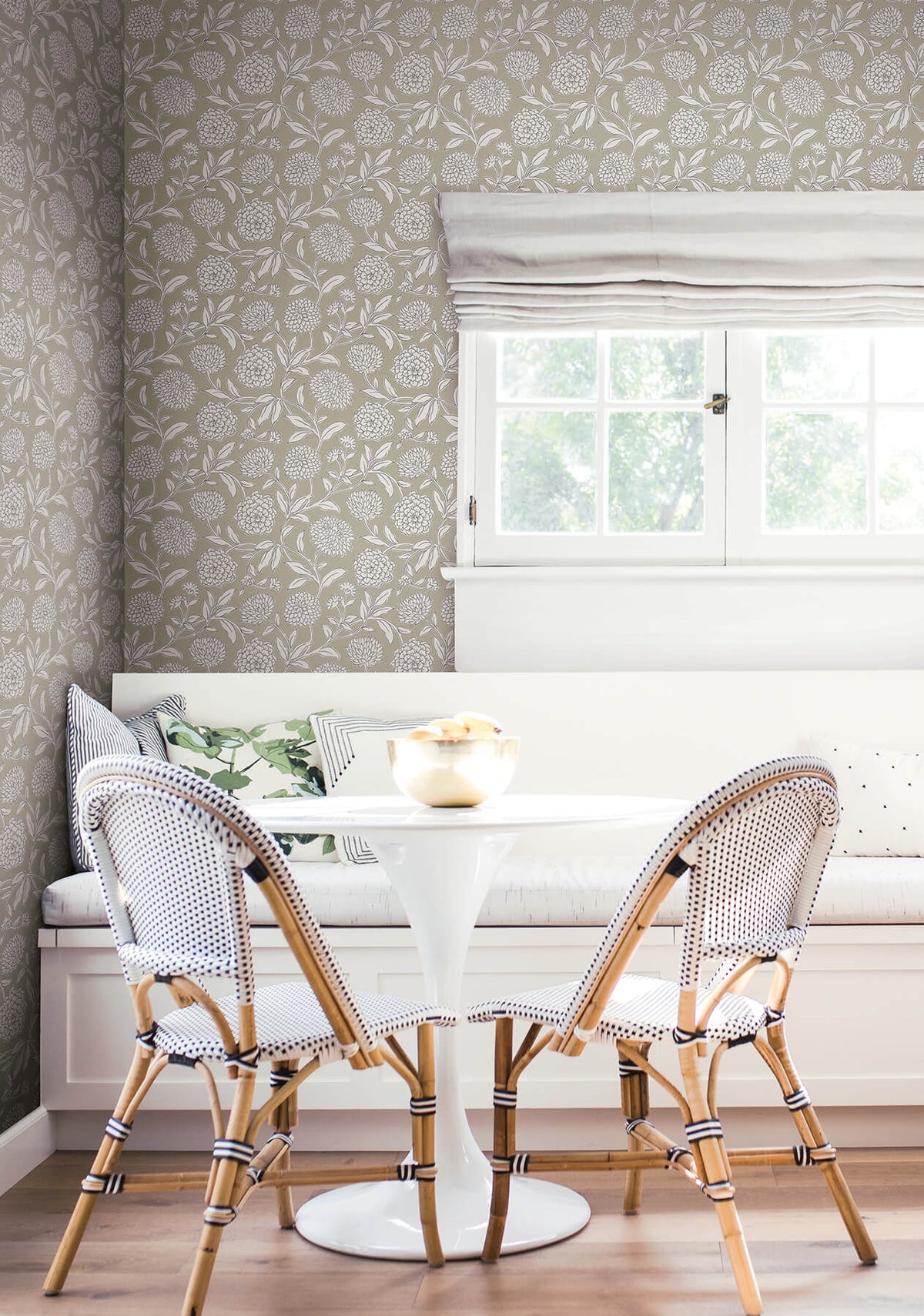 Antonina Vella Jardin Chatsworth Garden Wallpaper Sample - Taupe