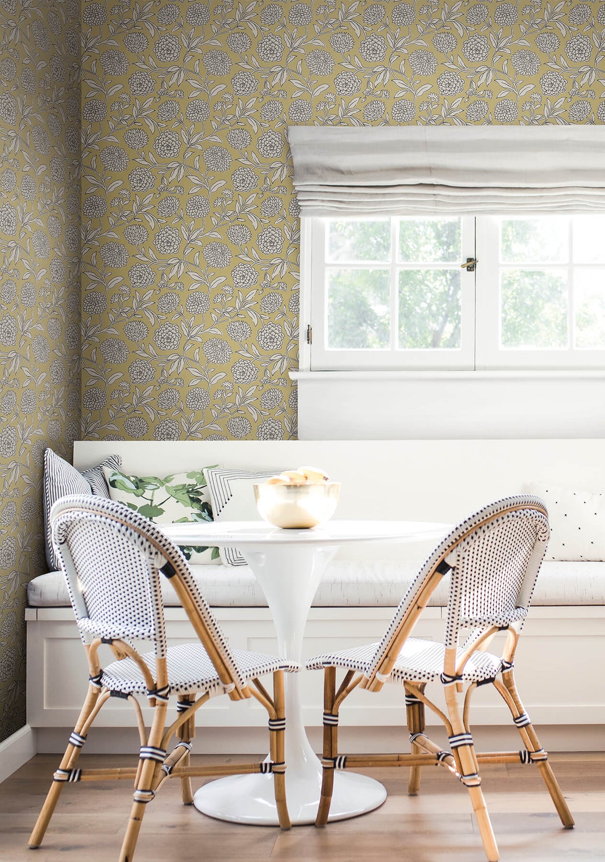 Antonina Vella Jardin Chatsworth Garden Wallpaper Sample - Saffron