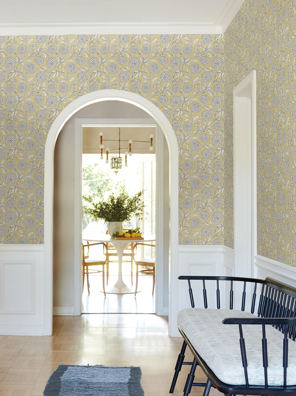 Antonina Vella Jardin Chatsworth Garden Wallpaper Sample - Saffron