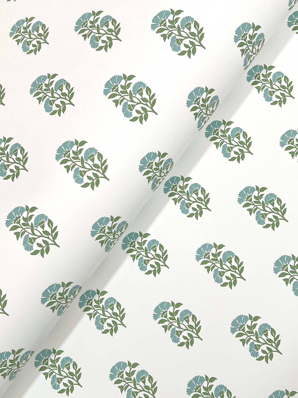 Antonina Vella Jardin Sylvie Wallpaper Sample - Sky & Green