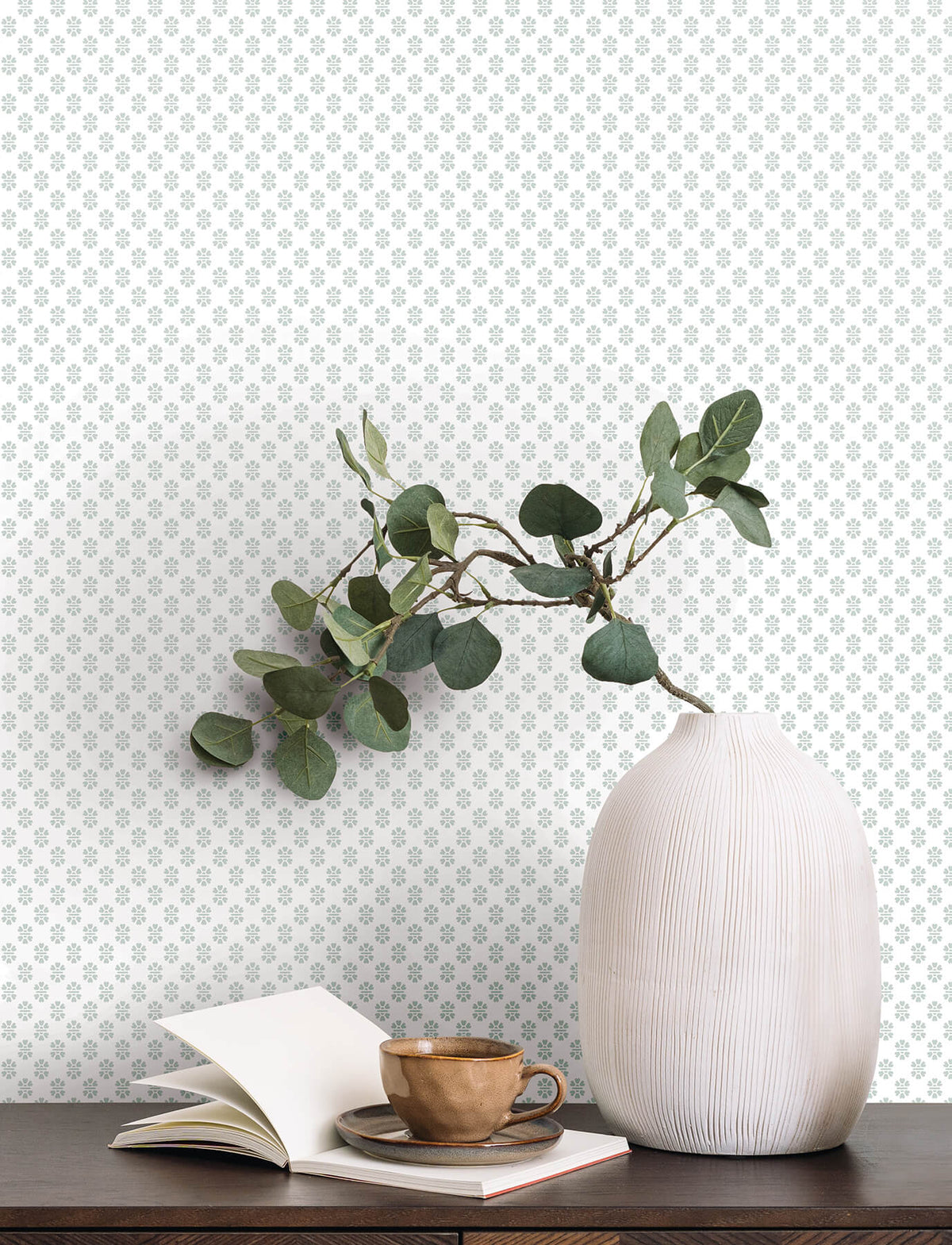 Antonina Vella Jardin Brioni Wallpaper Sample - Seaglass