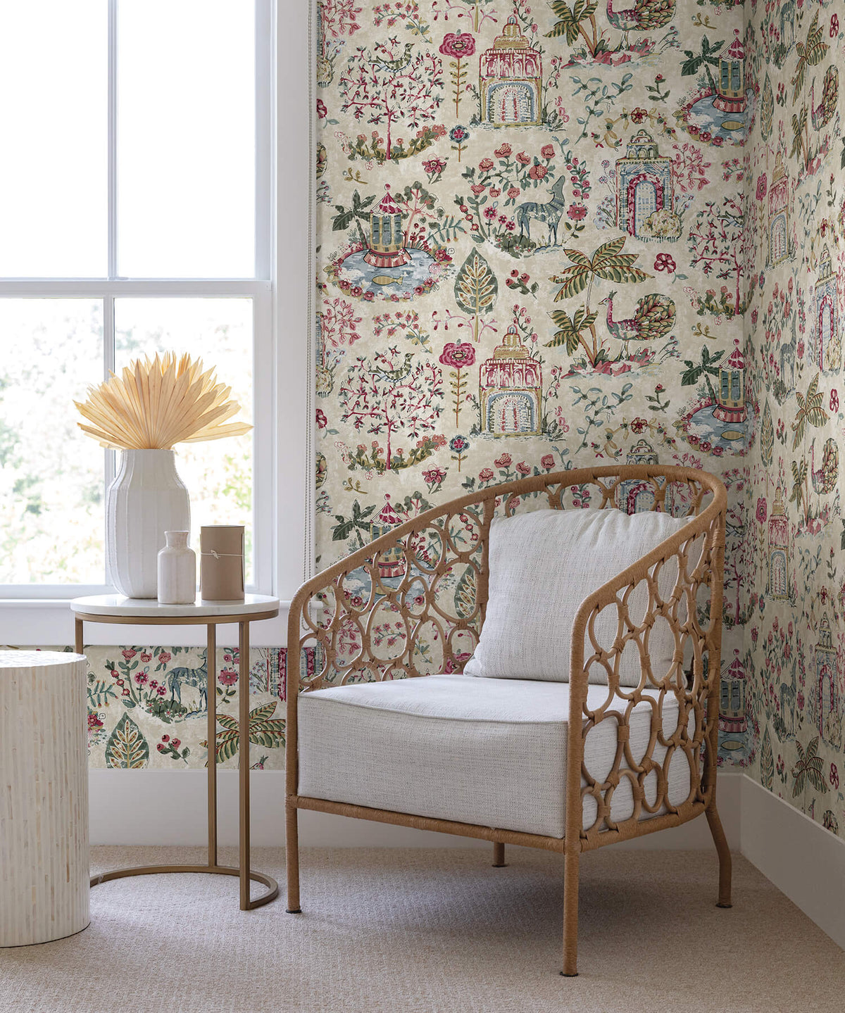 Antonina Vella Jardin Parc Wallpaper Sample - Mulberry