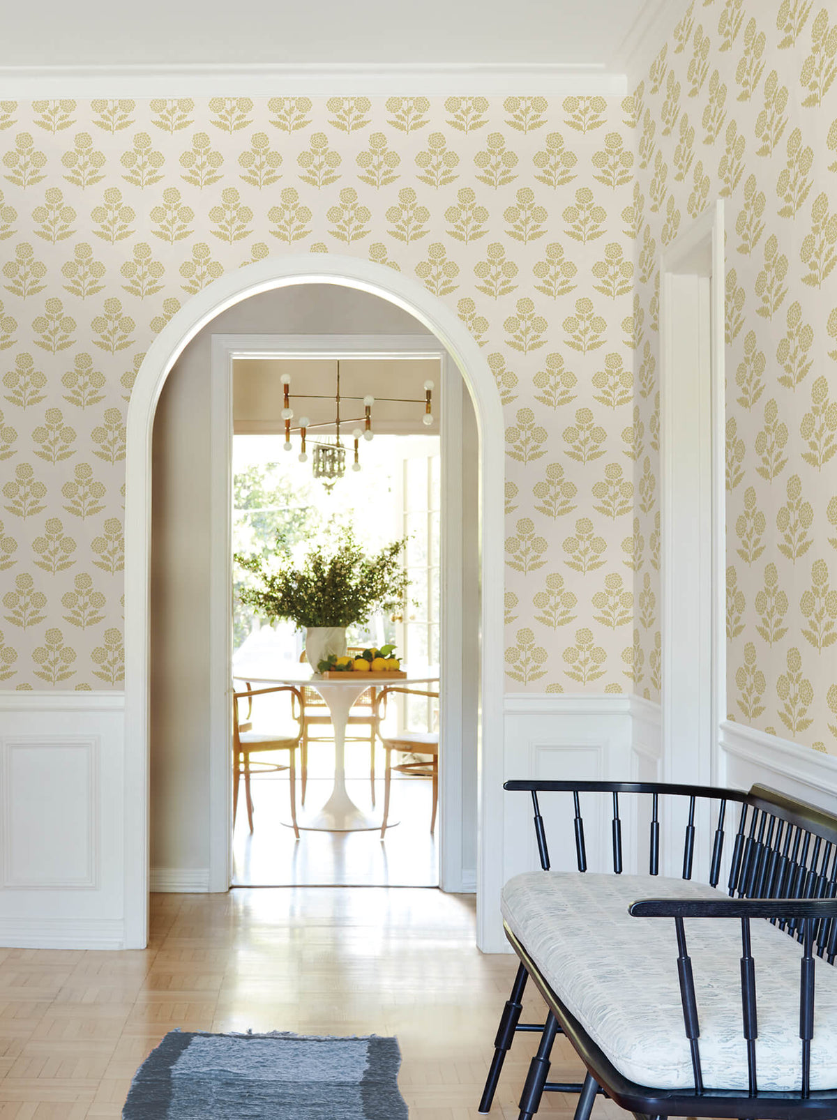 Antonina Vella Jardin Souci Wallpaper Sample - Saffron