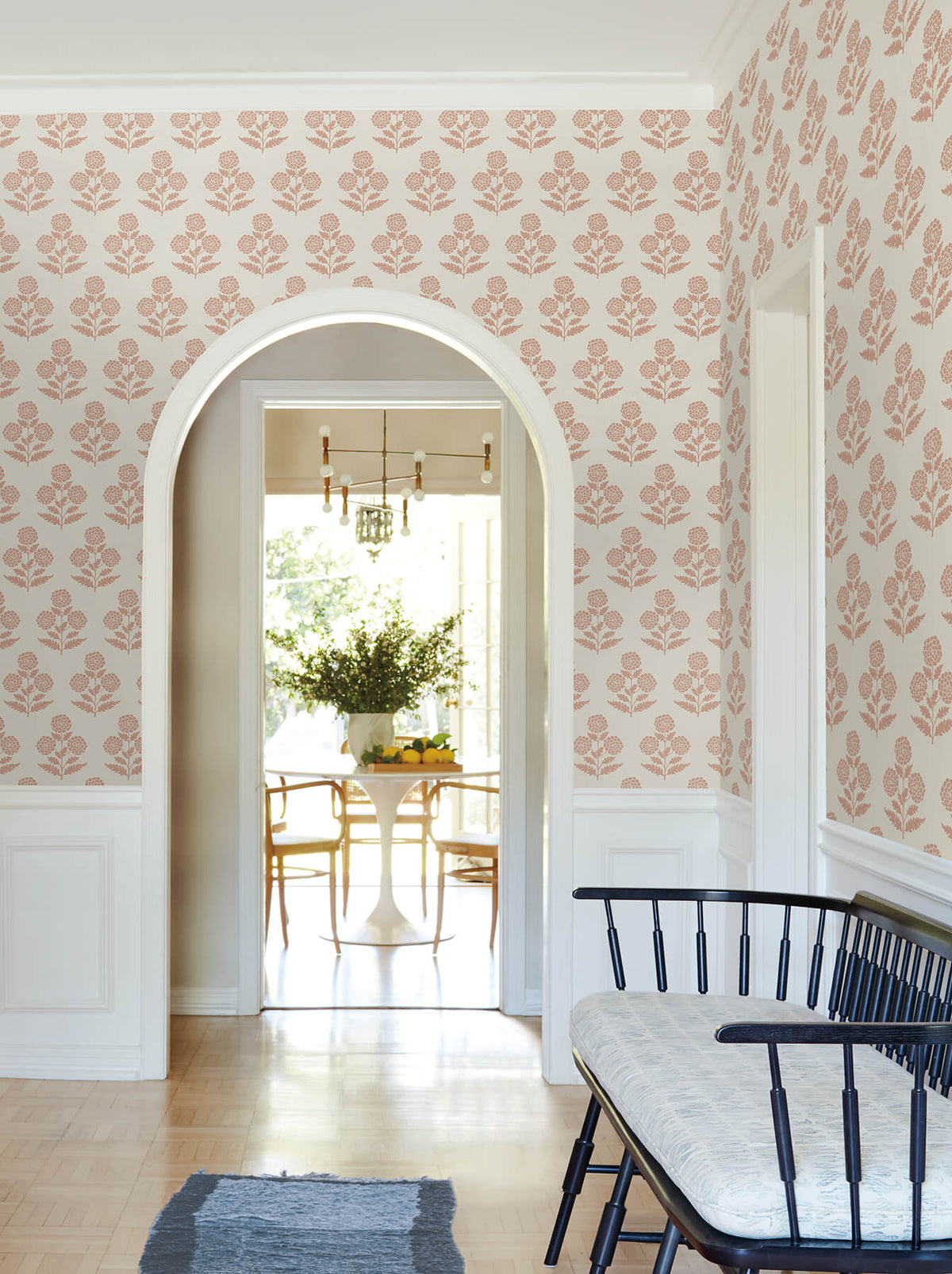 Antonina Vella Jardin Souci Wallpaper Sample - Rose