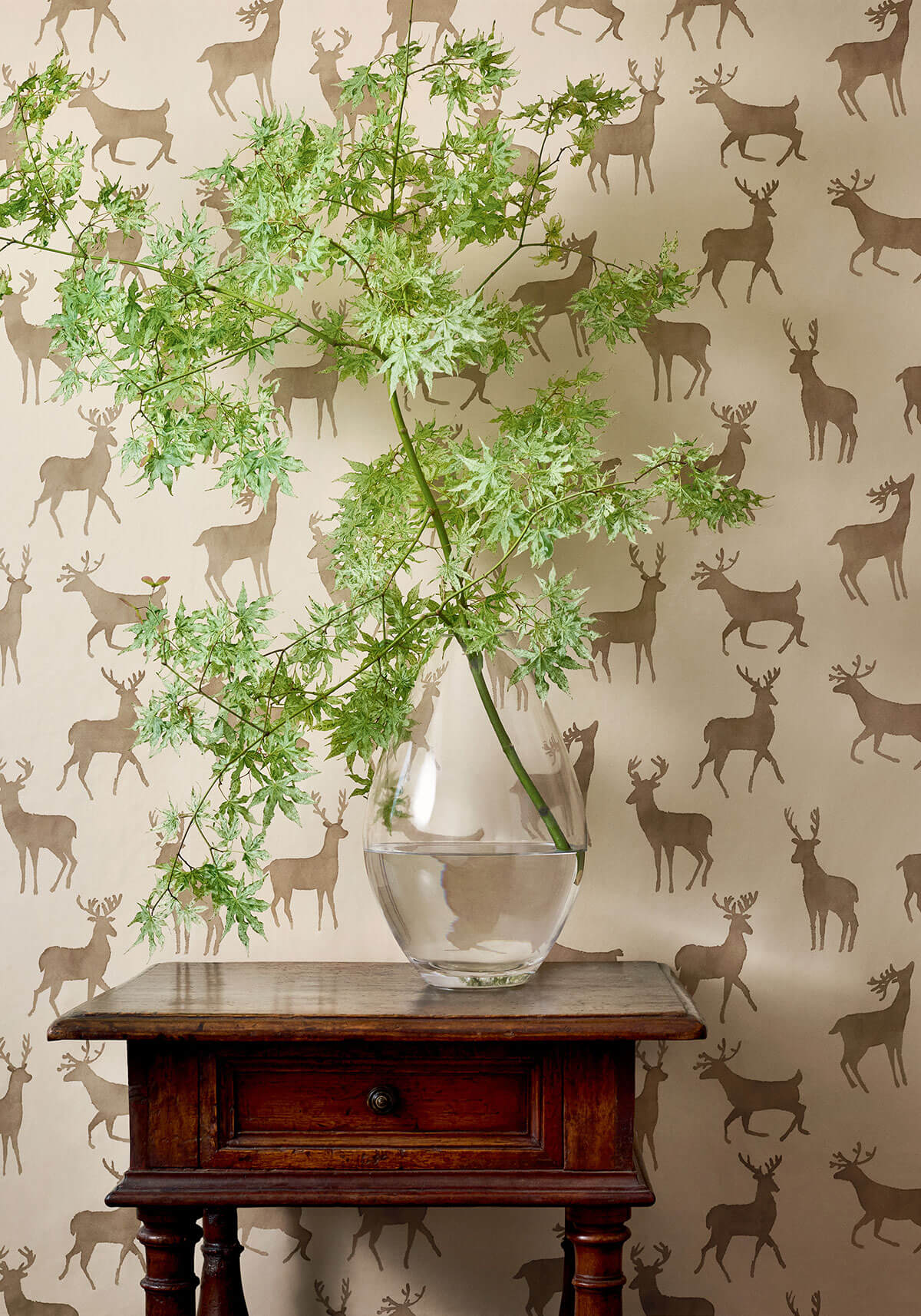 Thibaut Vista Bucks Wallpaper Sample - Birch