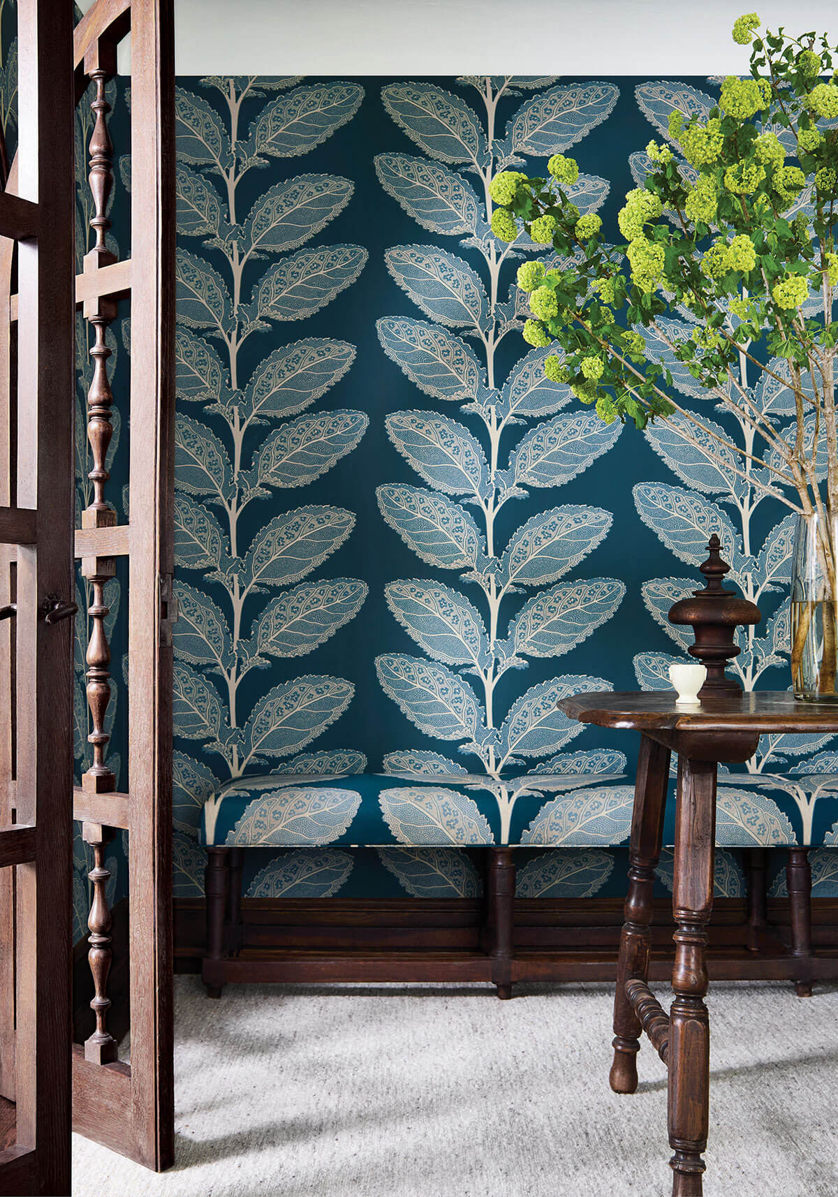 Thibaut Vista Lacinato Wallpaper Sample - Mineral
