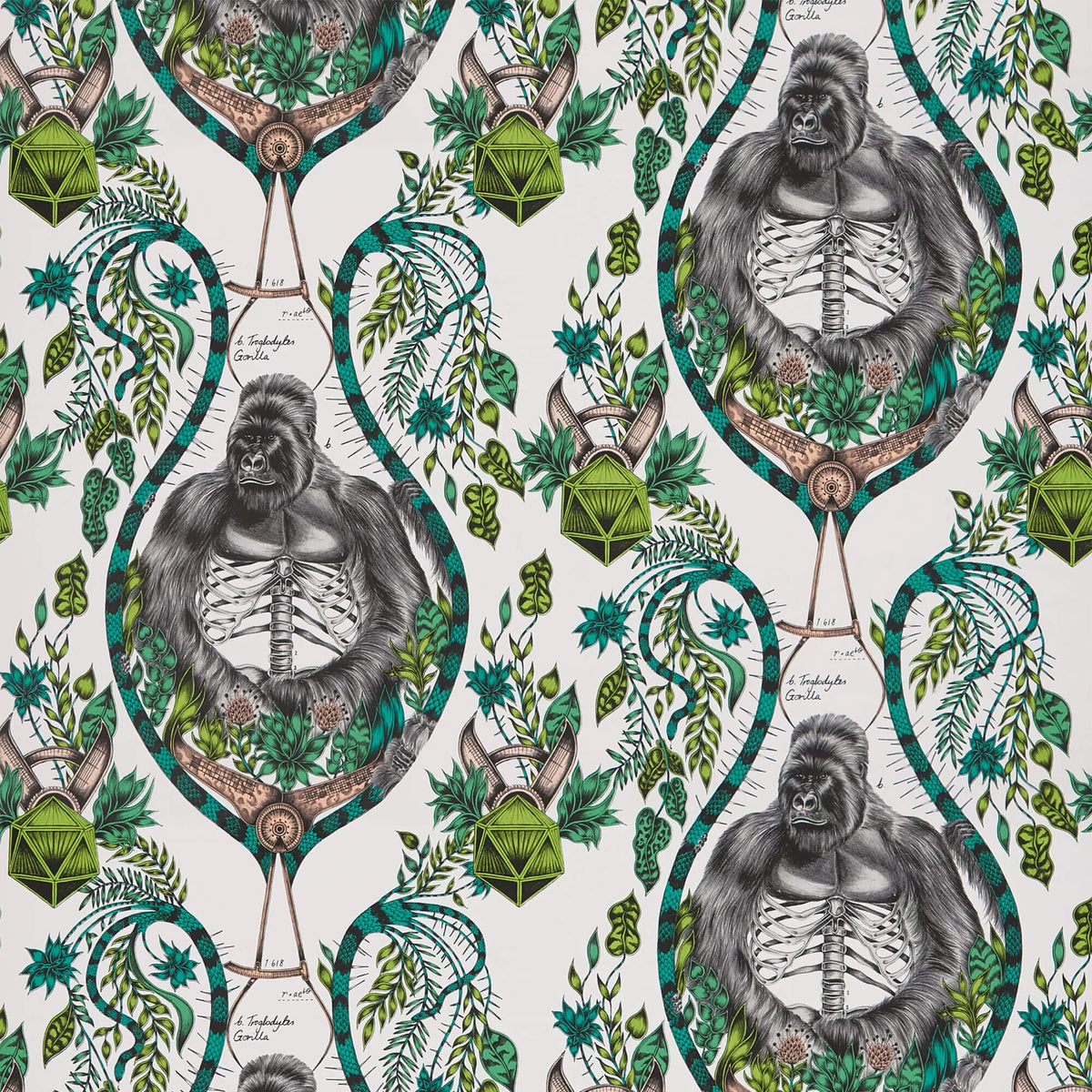 Emma J Shipley Wilderie Silverback Wallpaper - Nude