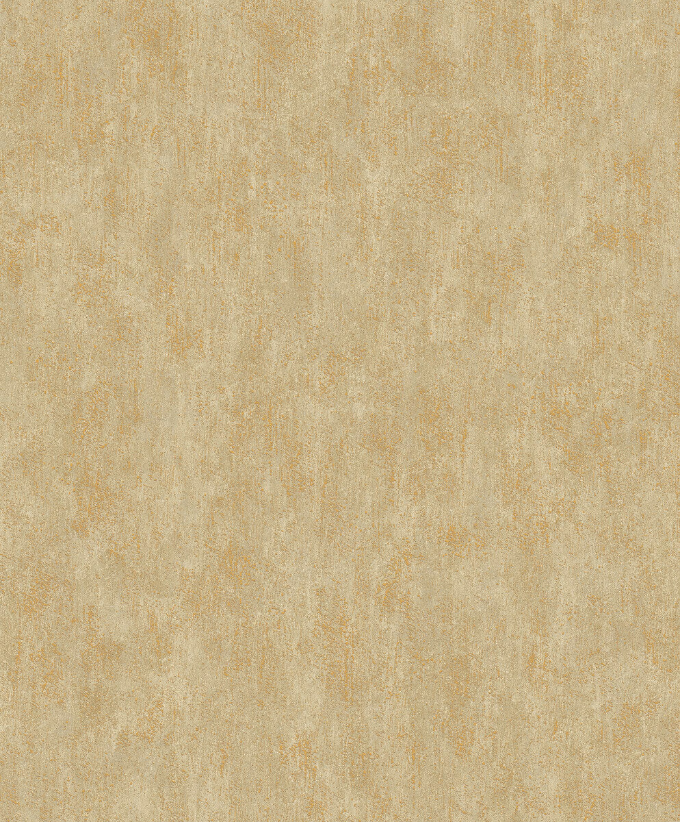 Antonina Vella Modern Metals Shimmering Patina Wallpaper - Gold on Taupe