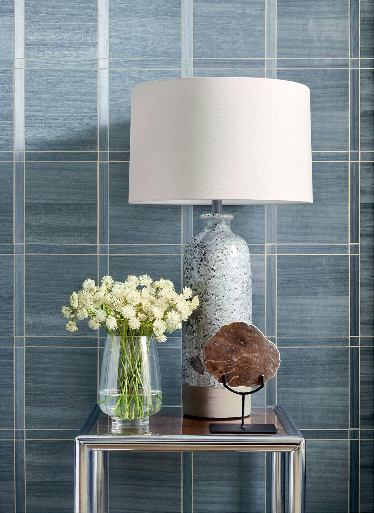 Thibaut Modern Resource Wood Panel Wallpaper Sample - Cadet & Pewter