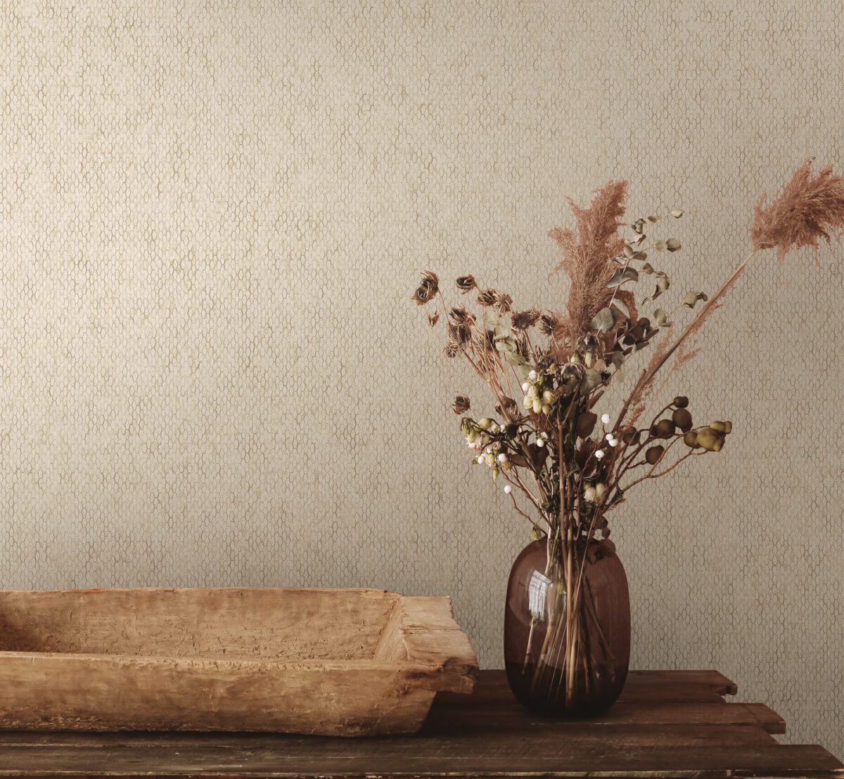 York Formations Stretched Hexagons Wallpaper - Cream