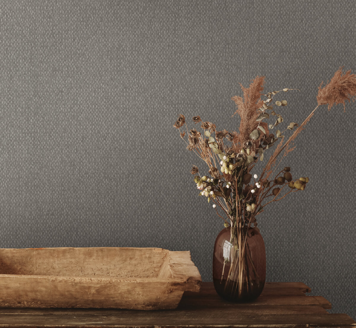 York Formations Stretched Hexagons Wallpaper - Dark Silver