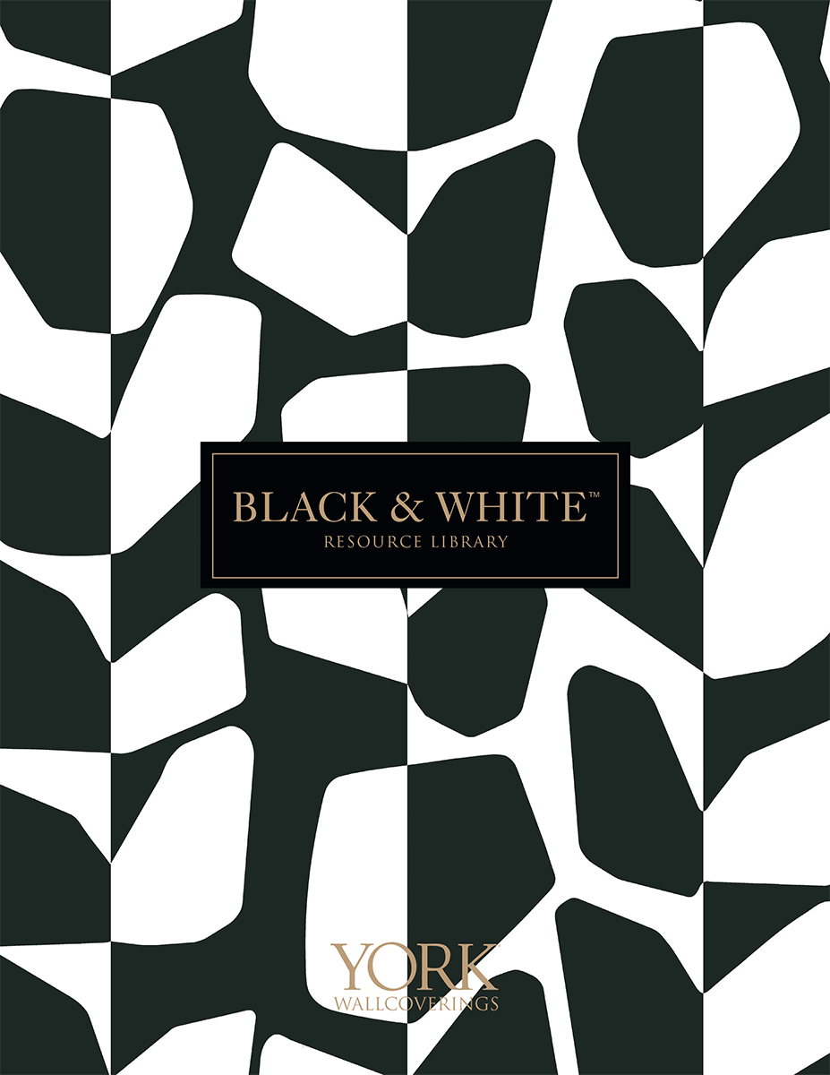 York Black & White Resource Library Primitive Vines Wallpaper - White & Cream