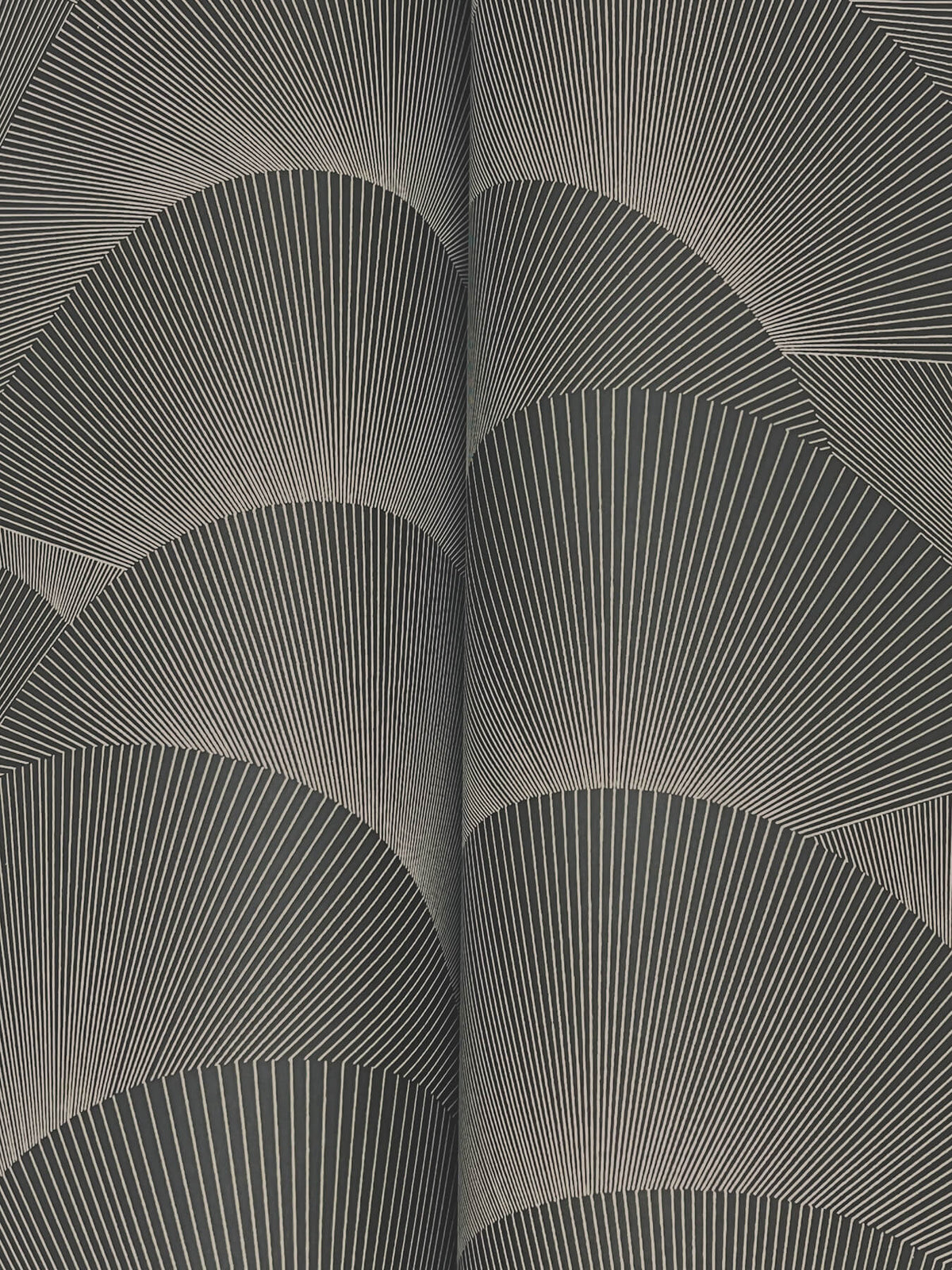 Ronald Redding Tea Garden Morning Shell Wallpaper - Black & Grey