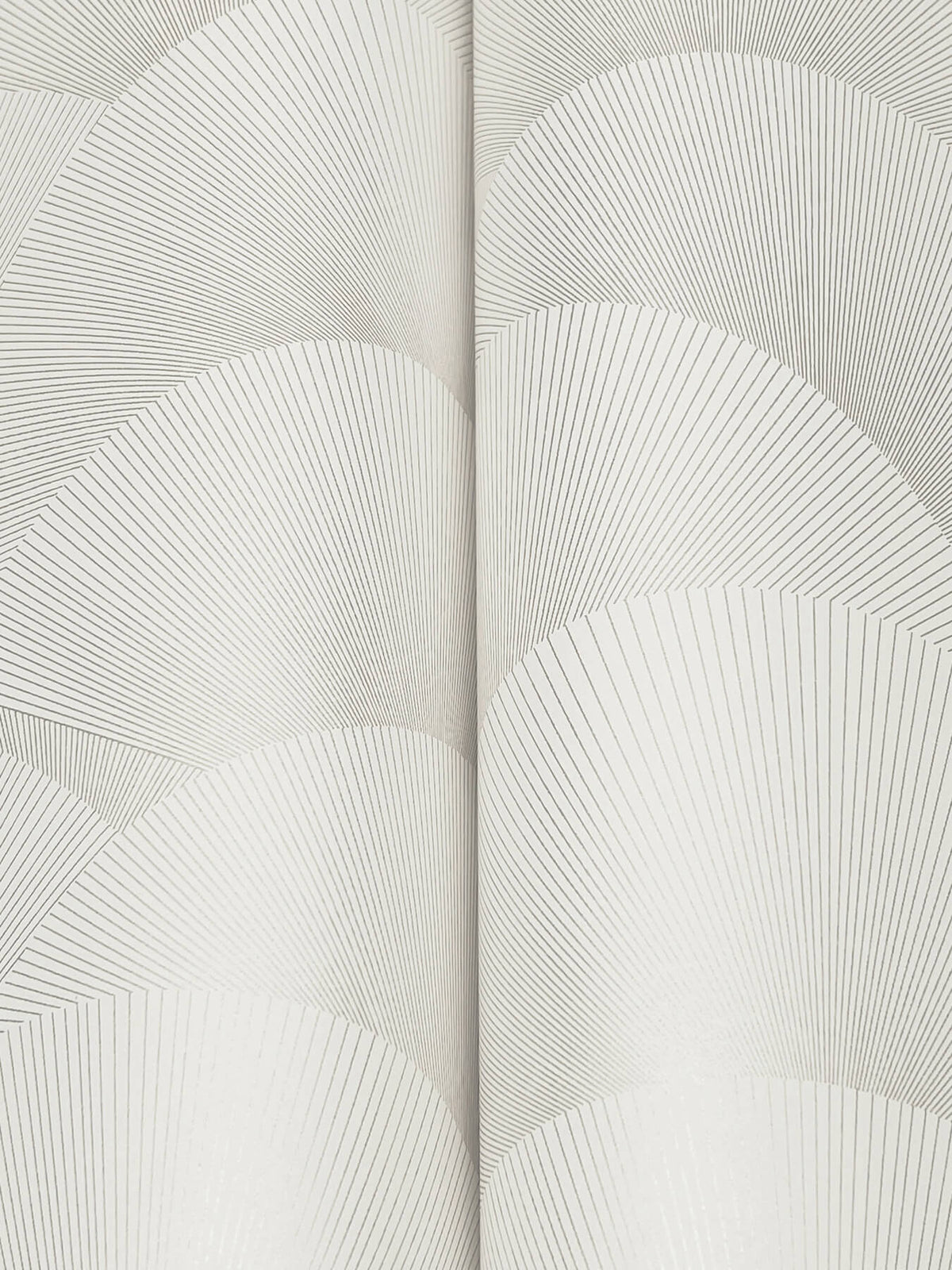 Ronald Redding Tea Garden Morning Shell Wallpaper - White & Silver