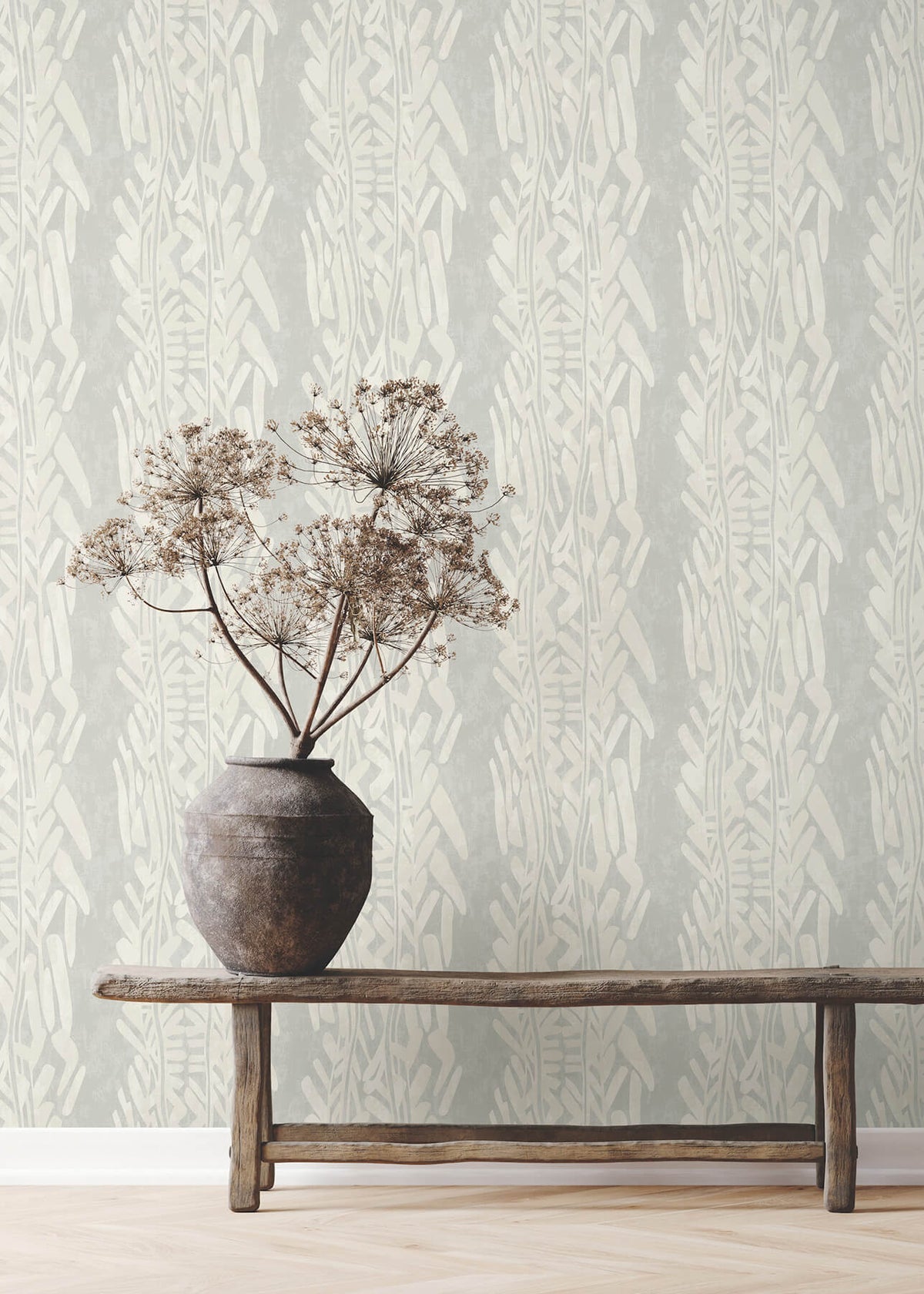 Ronald Redding Tea Garden Timira Wallpaper - Grey