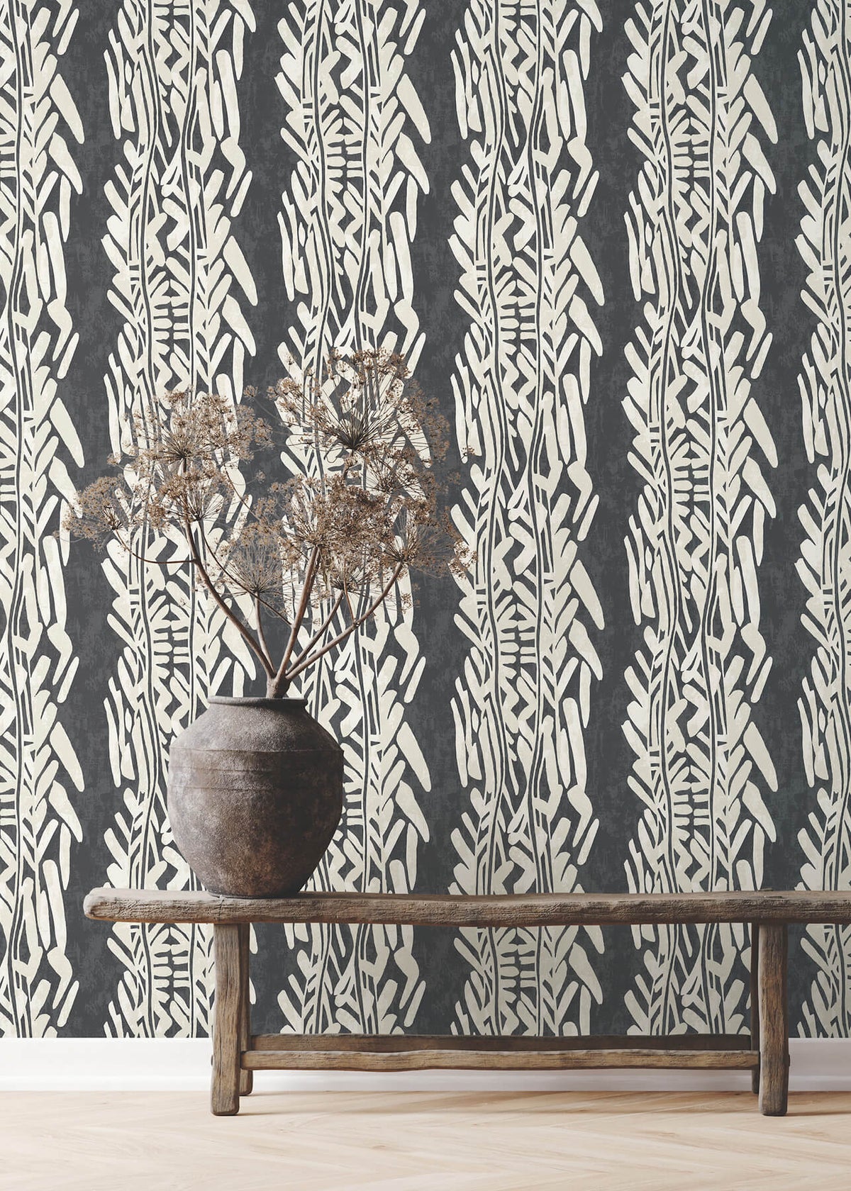 Ronald Redding Tea Garden Timira Wallpaper - Charcoal