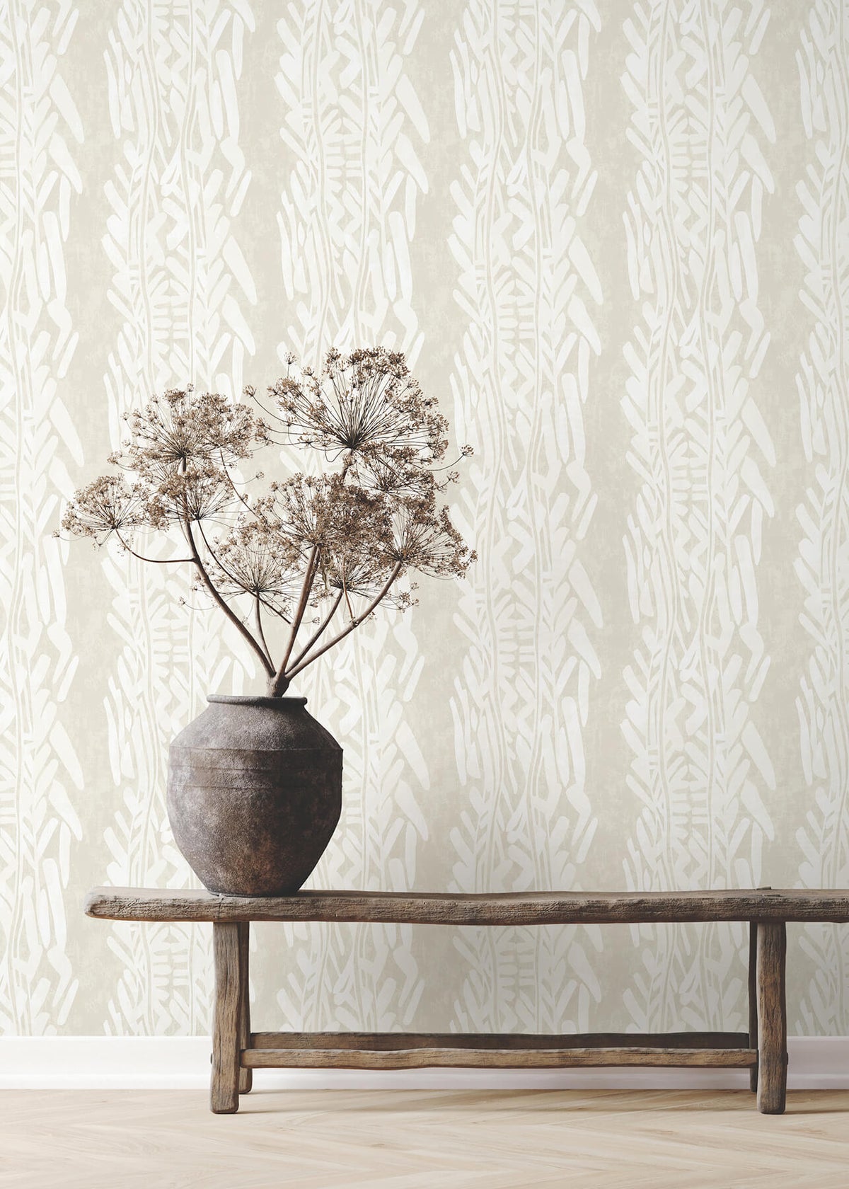 Ronald Redding Tea Garden Timira Wallpaper - Beige
