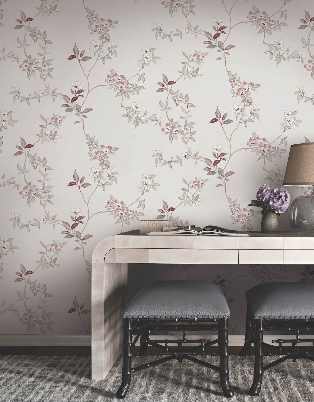 Ronald Redding Tea Garden April Blossom Wallpaper Sample - Cream