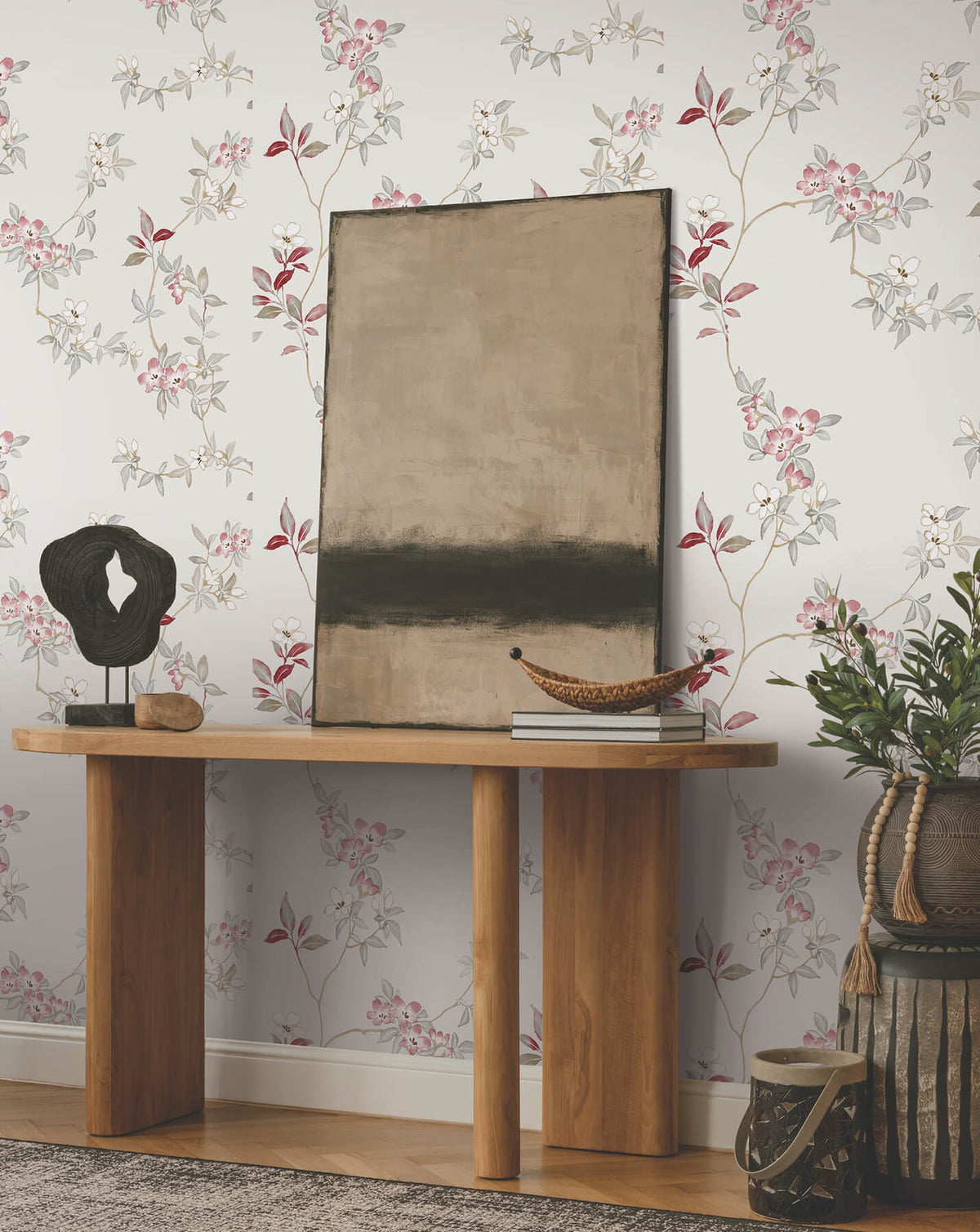 Ronald Redding Tea Garden April Blossom Wallpaper Sample - Cream