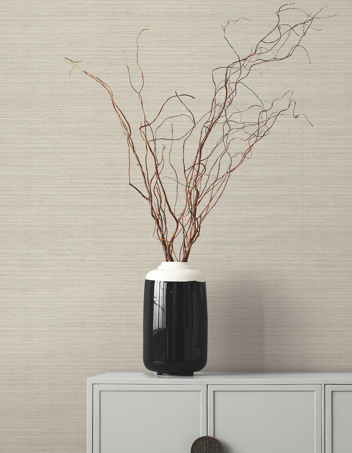 Ronald Redding Tea Garden Amyra Silk Wallpaper - Beige