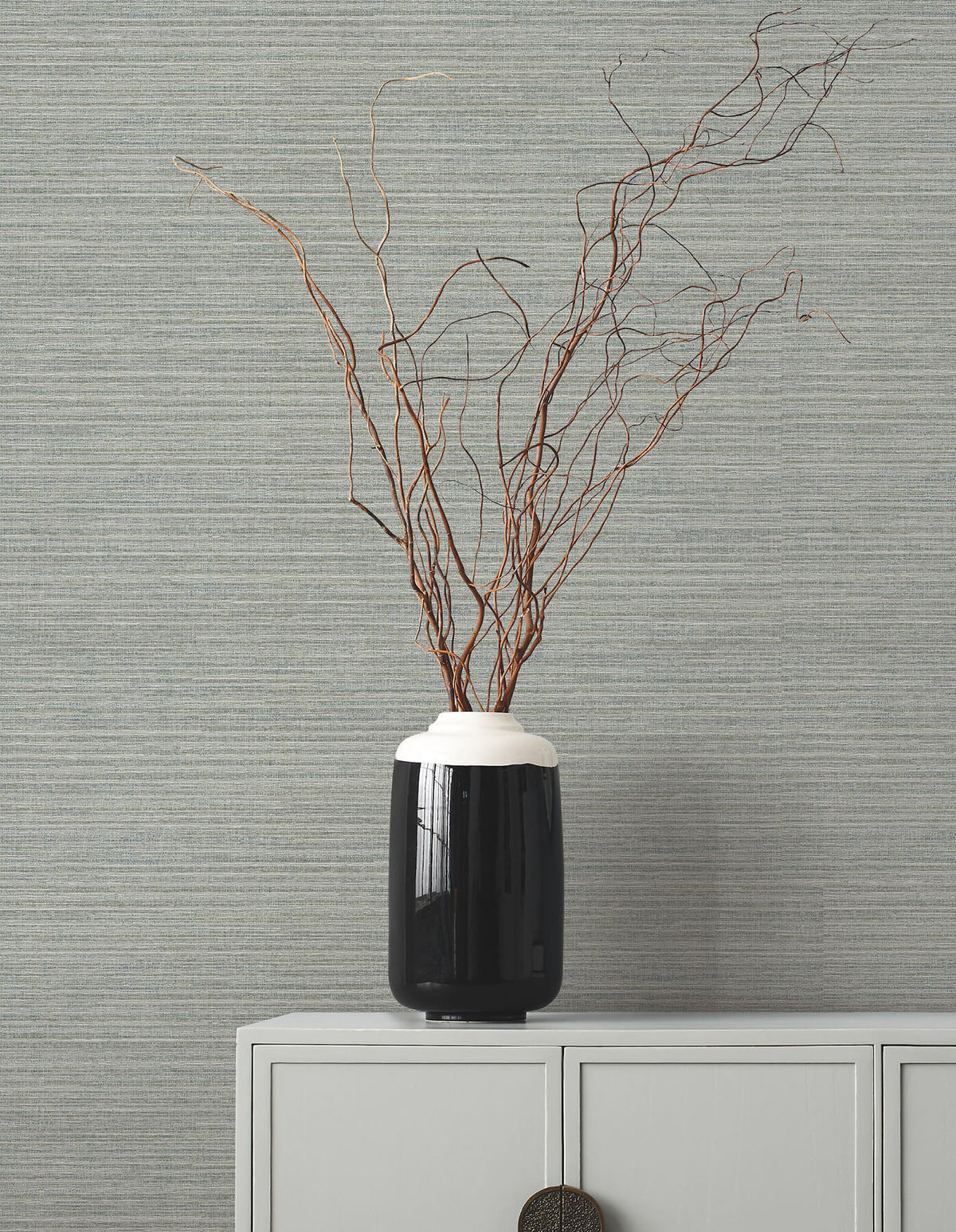Ronald Redding Tea Garden Amyra Silk Wallpaper - Grey