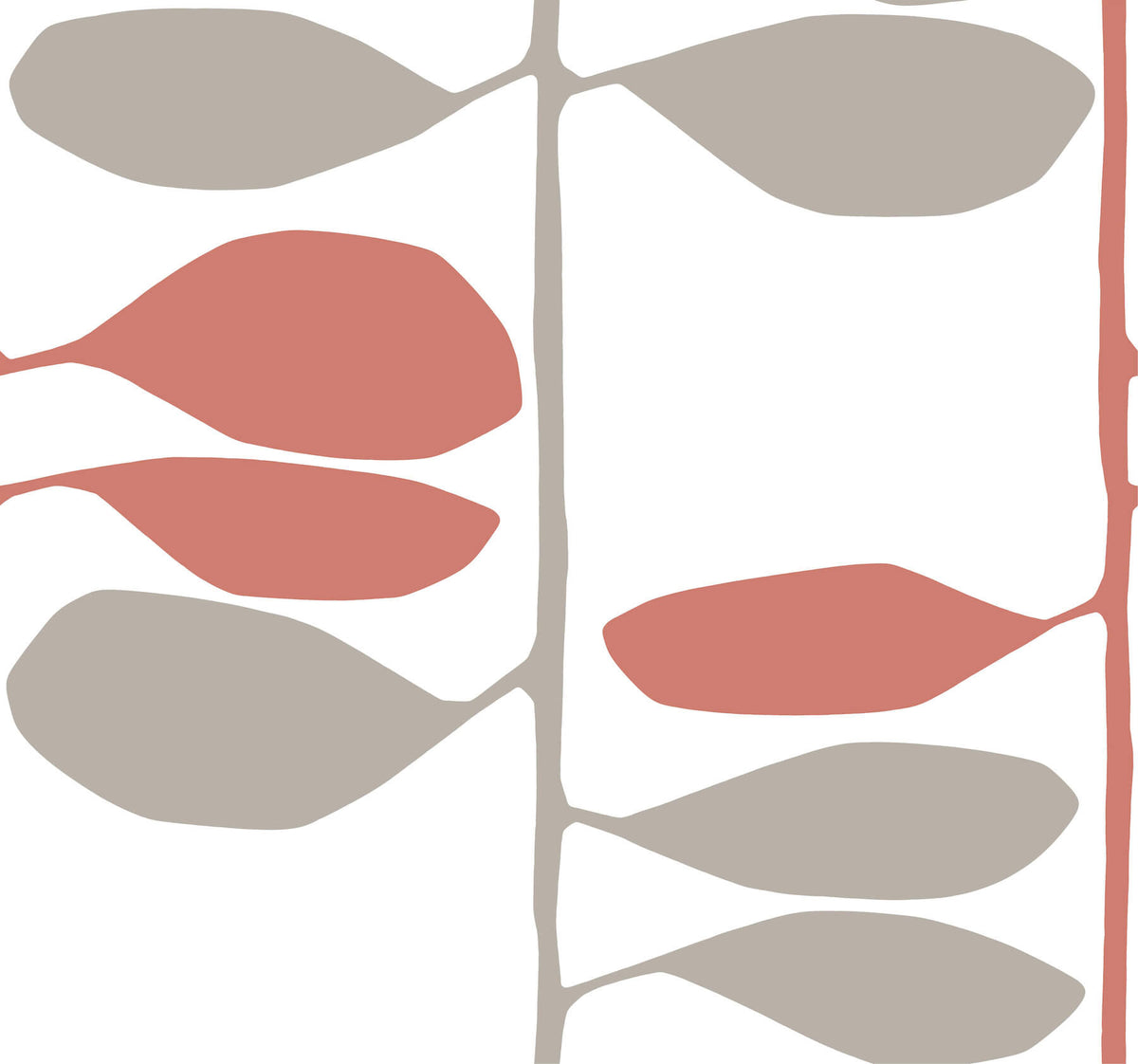 York Artisan Studio Sculpted Vines Wallpaper Sample - Vermillion & Graphite