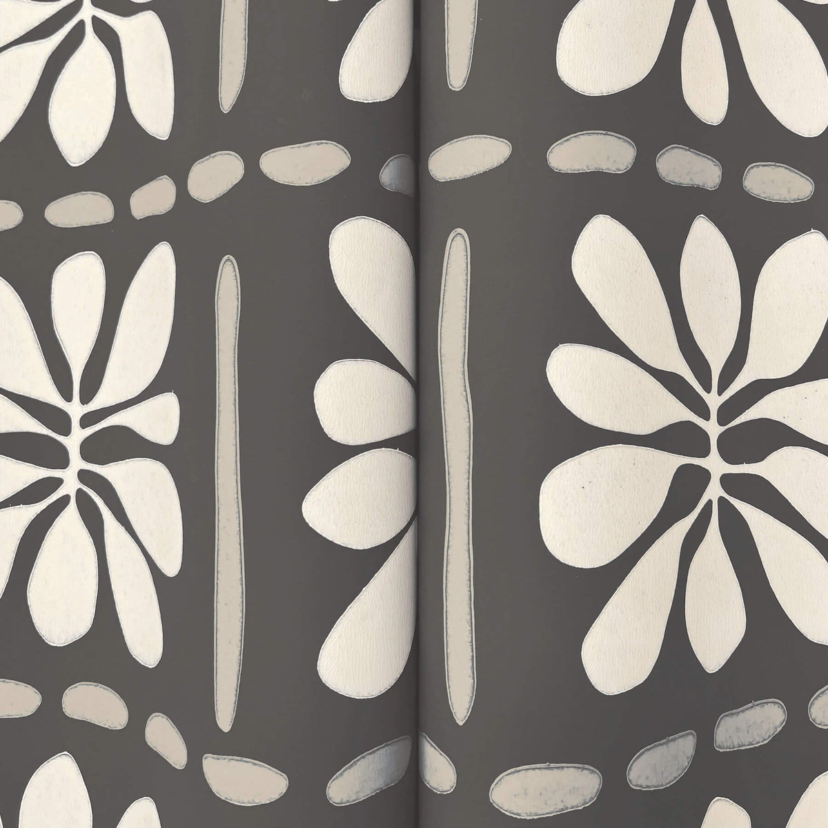 York Artisan Studio Mimosa Fleur Wallpaper - Carbon Black