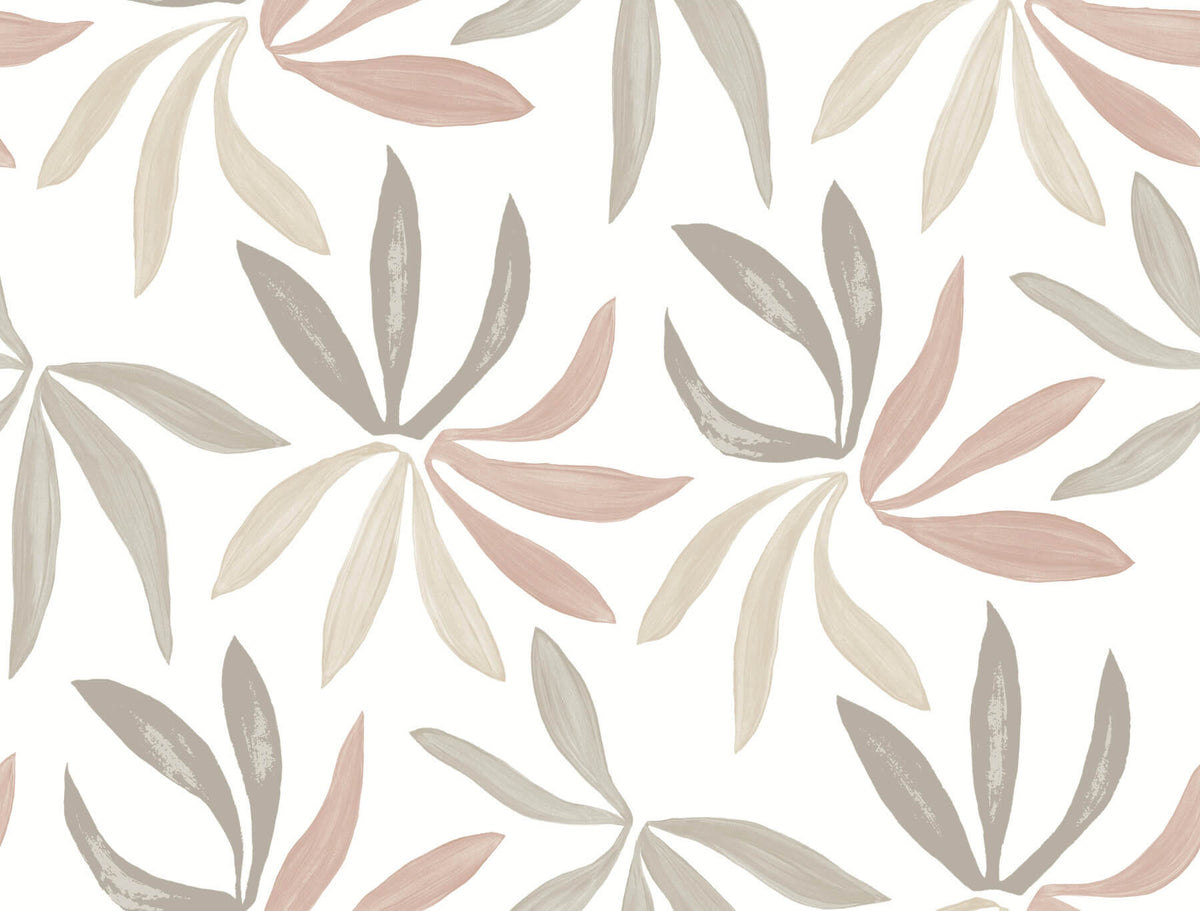 York Artisan Studio Little Garden Wallpaper Sample - Nude & Blush