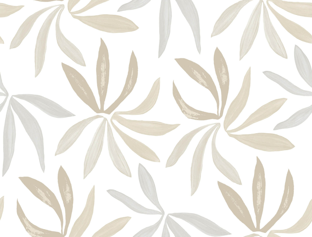 York Artisan Studio Little Garden Wallpaper Sample - Neutral & Pearl