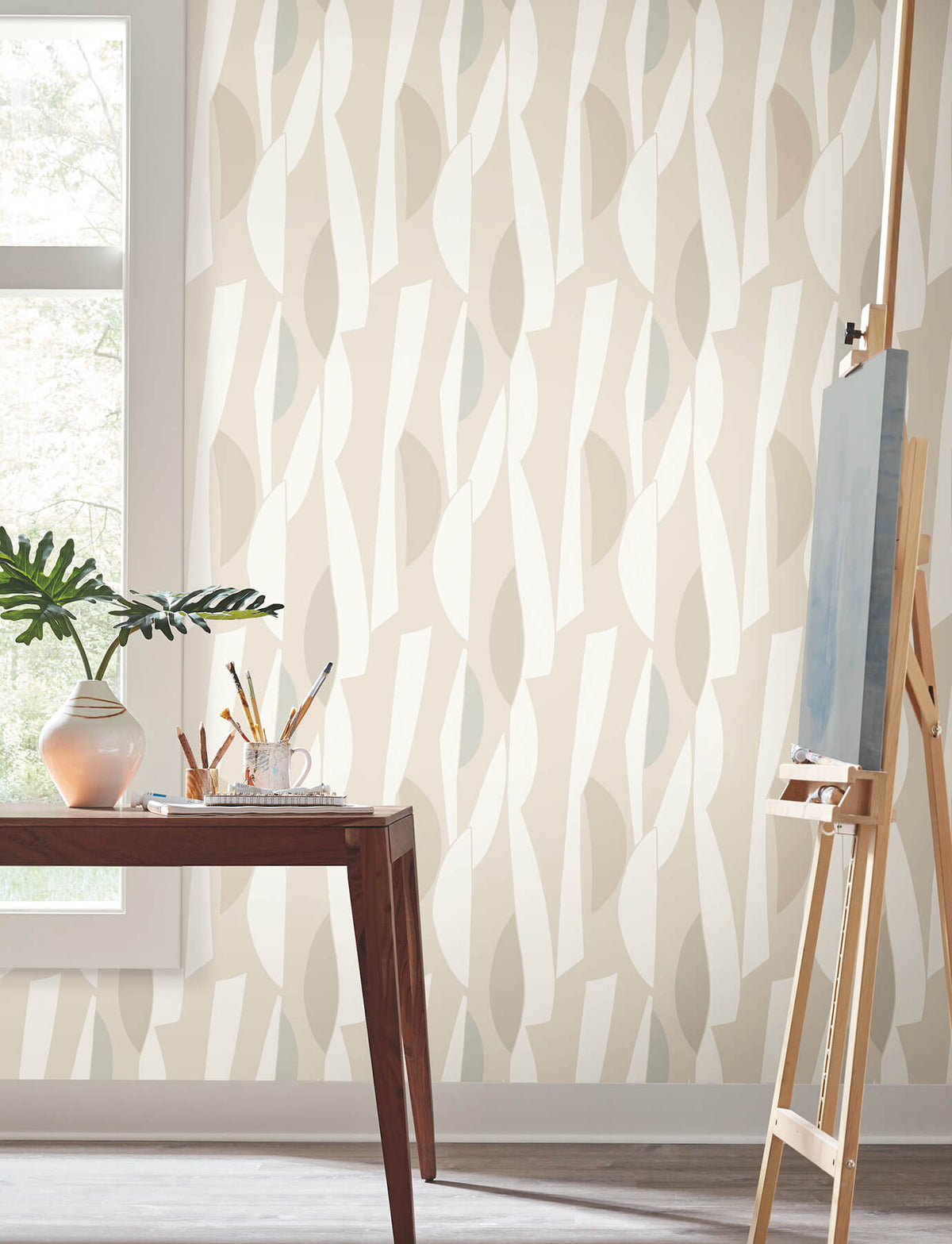 York Artisan Studio Balance Wallpaper Sample - Nude