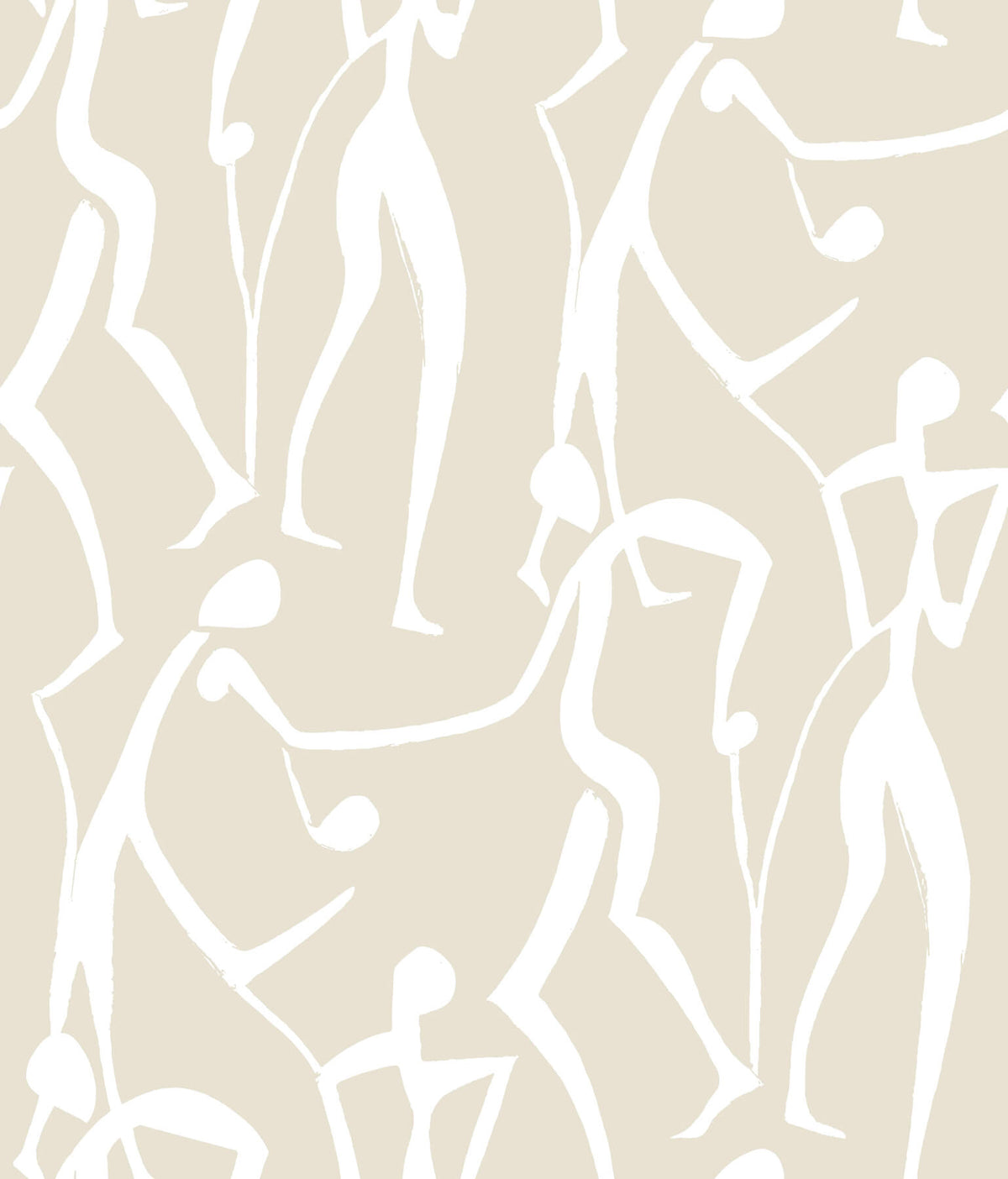 York Artisan Studio Joyful Dancers Wallpaper - Nude