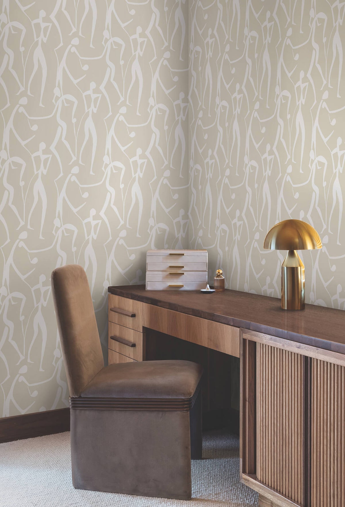 York Artisan Studio Joyful Dancers Wallpaper - Nude