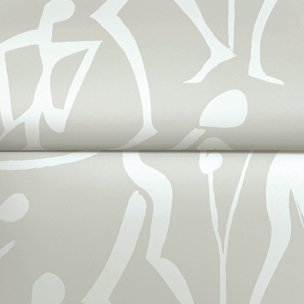 York Artisan Studio Joyful Dancers Wallpaper - Lichen Grey