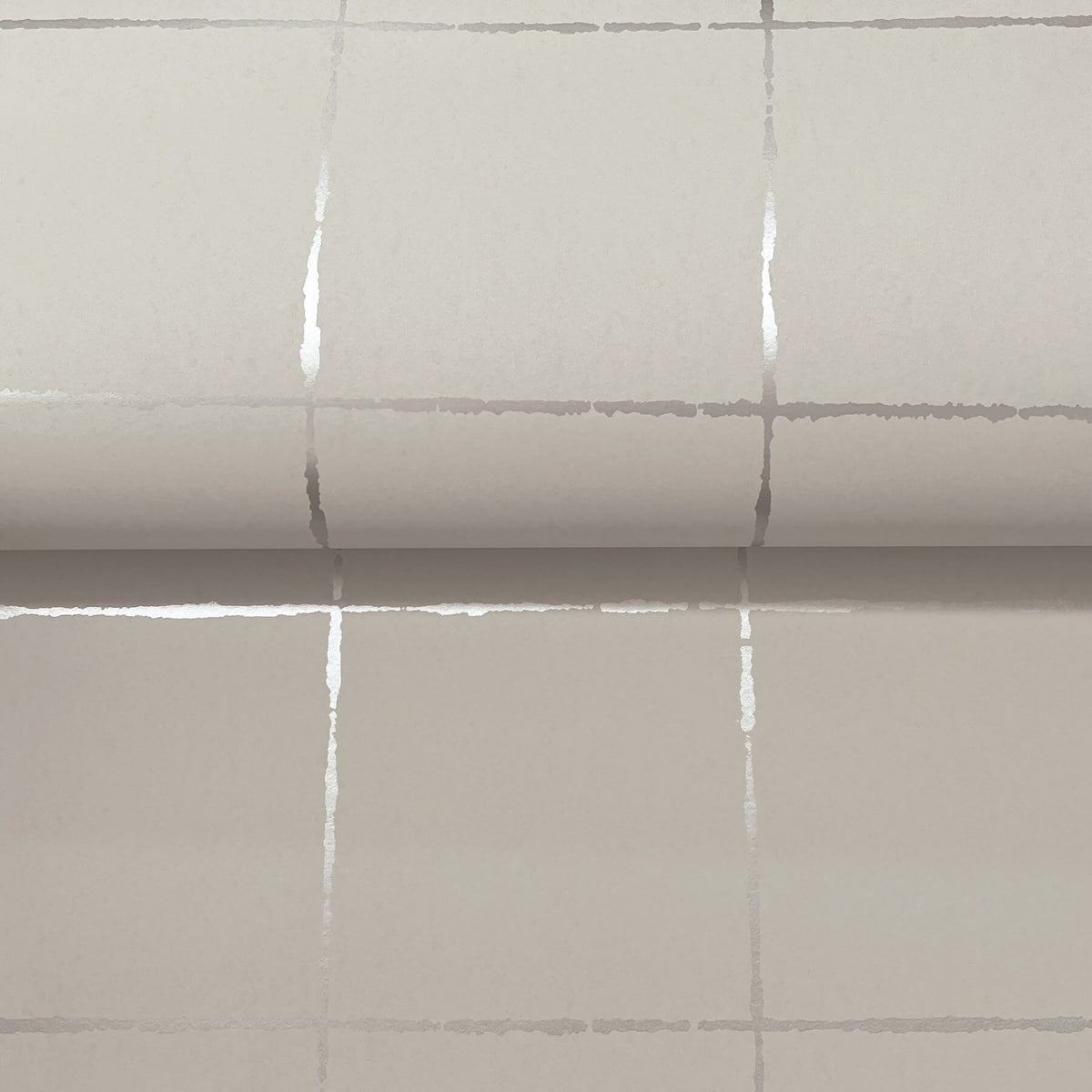 York Artisan Studio La Vitre Plaid Wallpaper Sample - Lichen Grey
